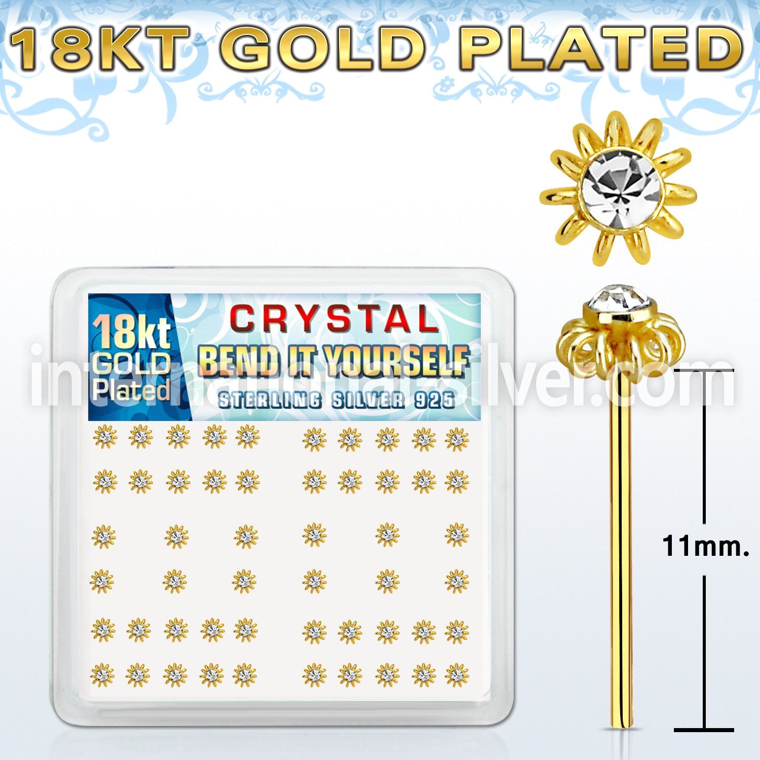 18nyfwxc bend it to fit nose studs silver 925 nose