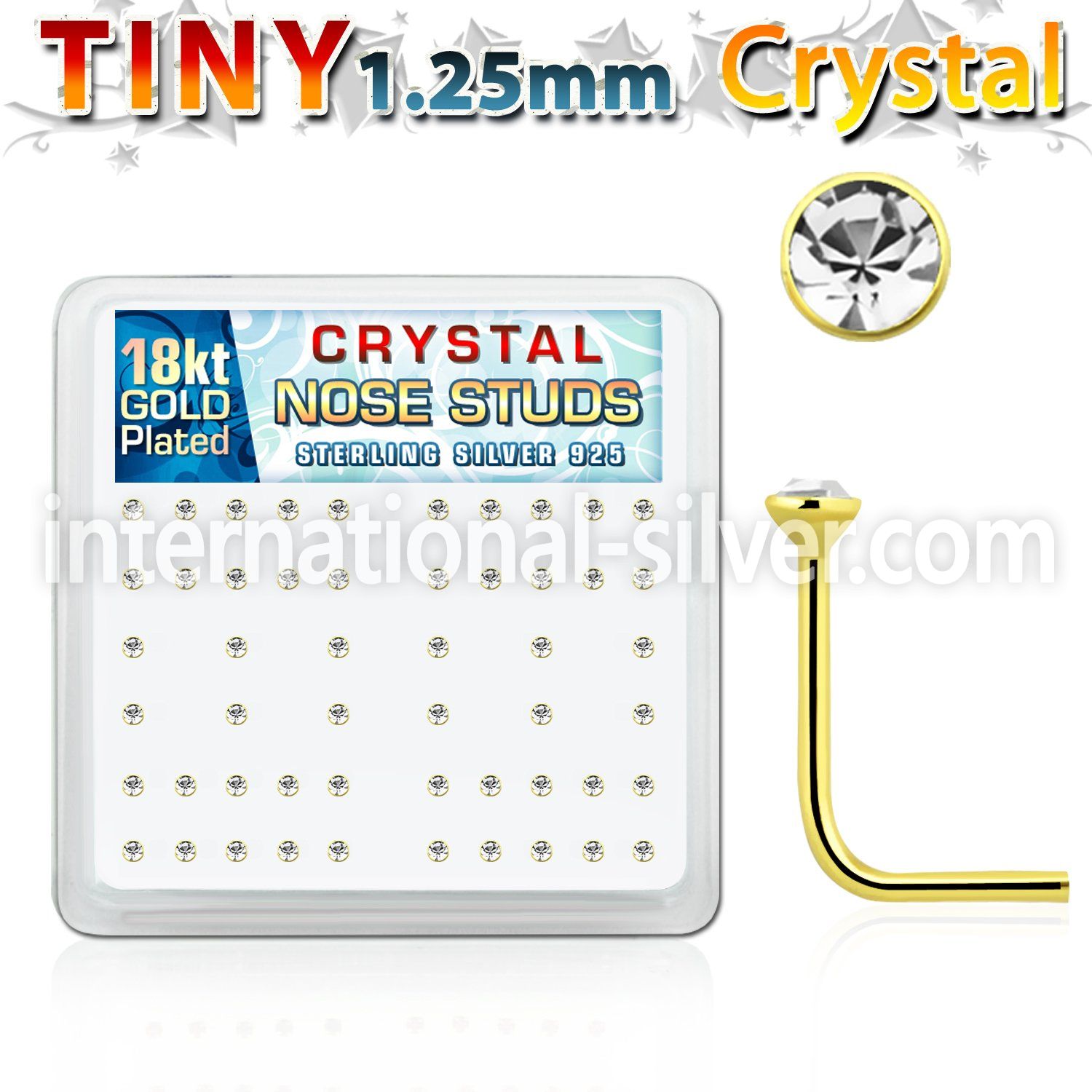 18s6xc l shape nose studs silver 925 nose