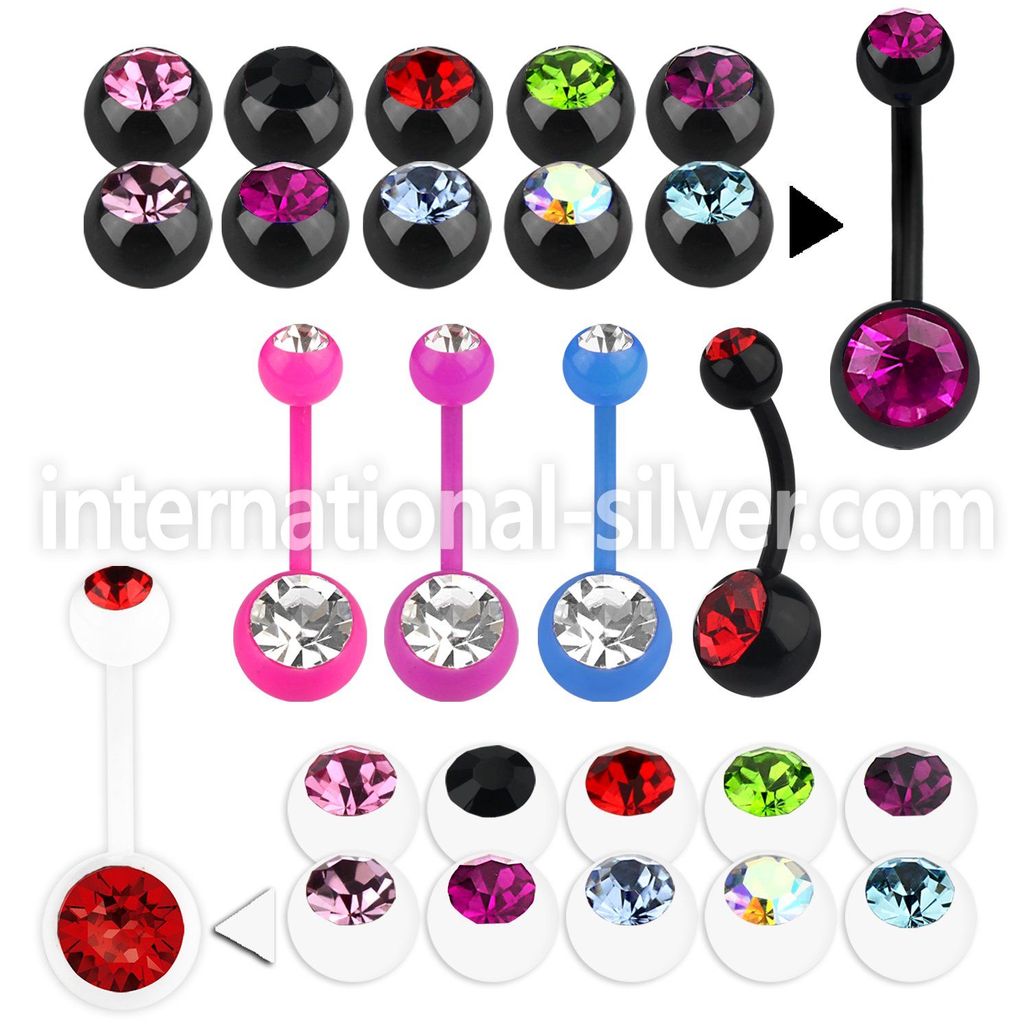 abn2cg belly rings acrylic body jewelry belly button