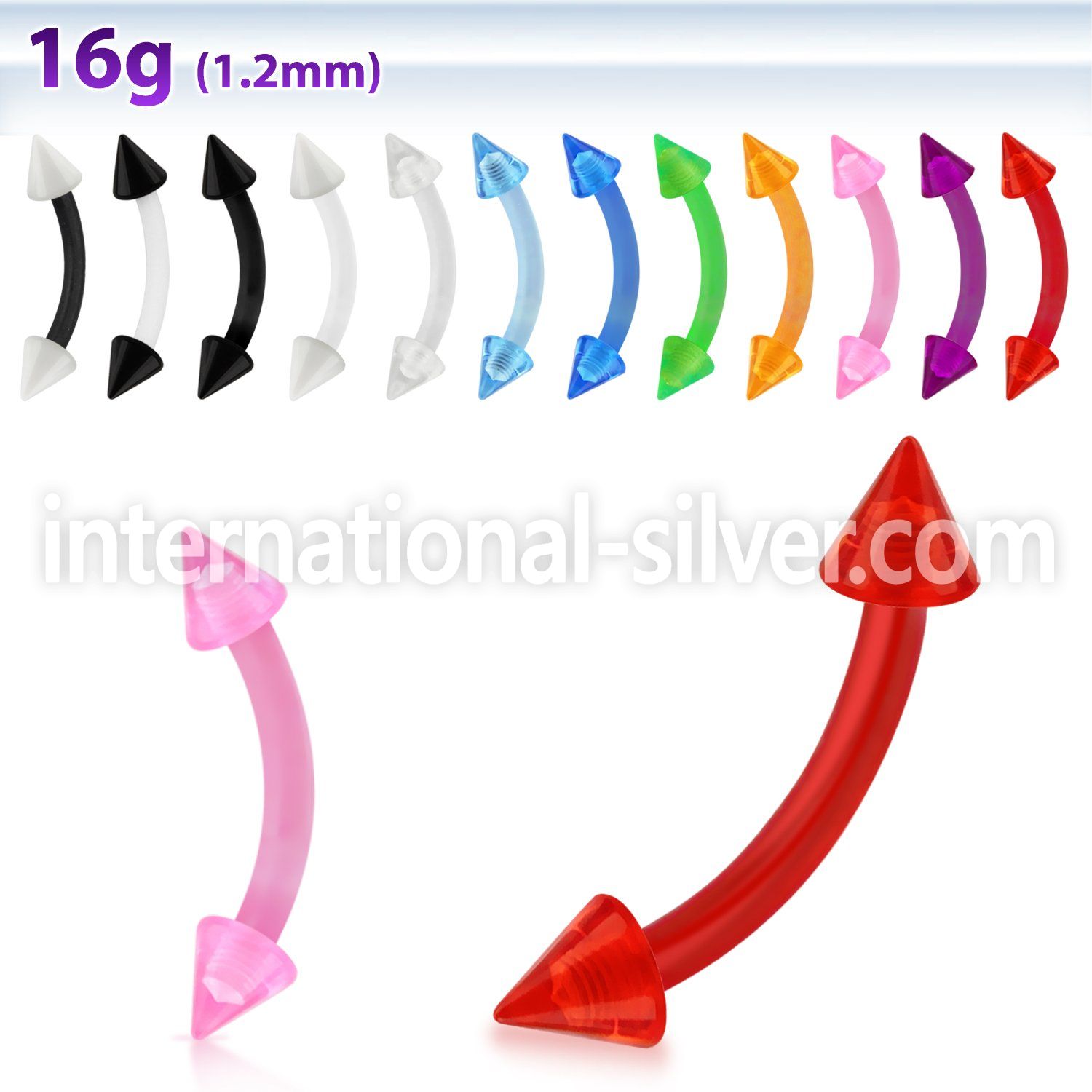 abnevcn micro curved barbells acrylic body jewelry eyebrow