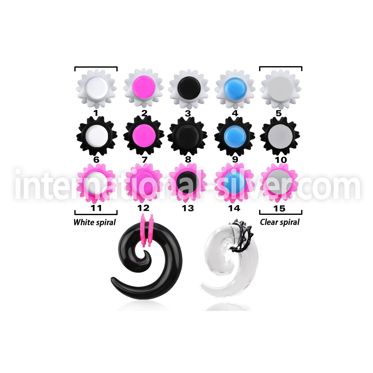 accorf tapers acrylic body jewelry ear lobe