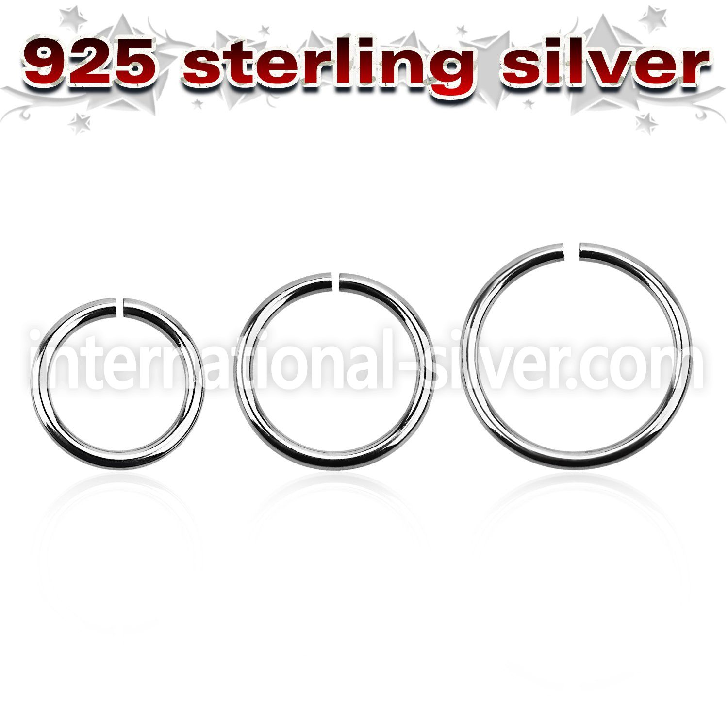 agsel16 seamless segment rings silver 925 tragus