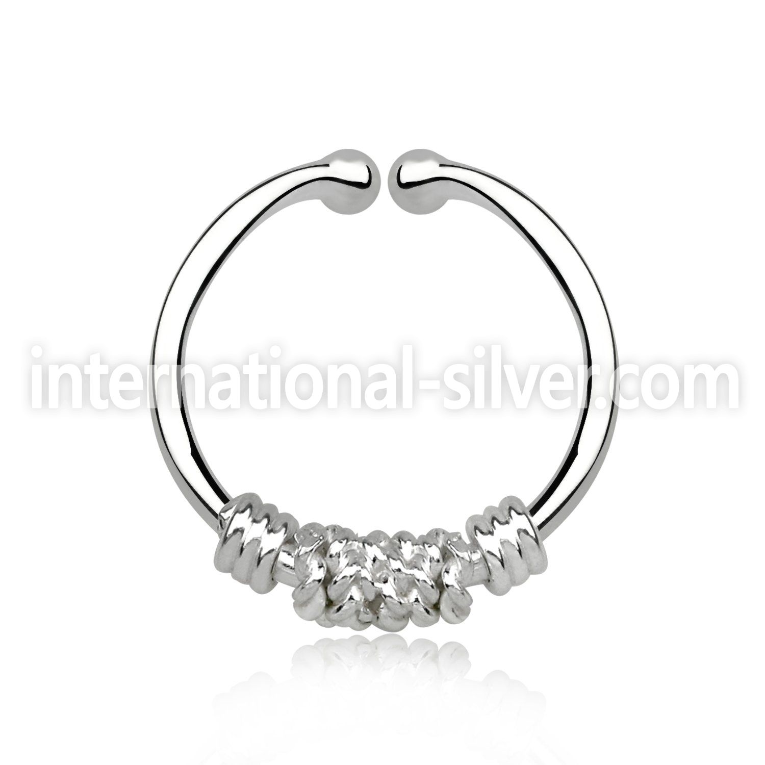 agsep12b fake illusion body jewelry silver 925 septum