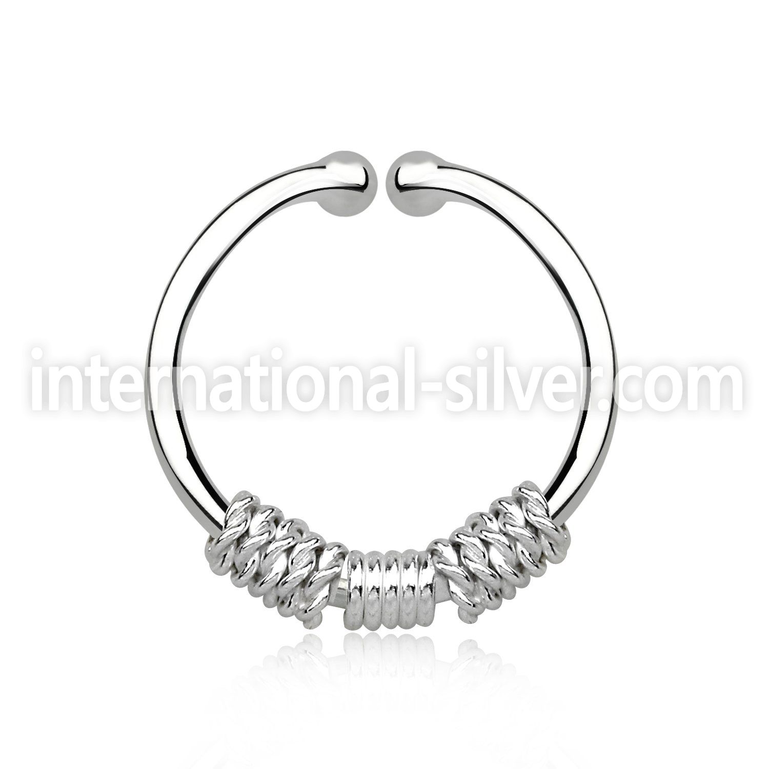 agsep12e fake illusion body jewelry silver 925 septum