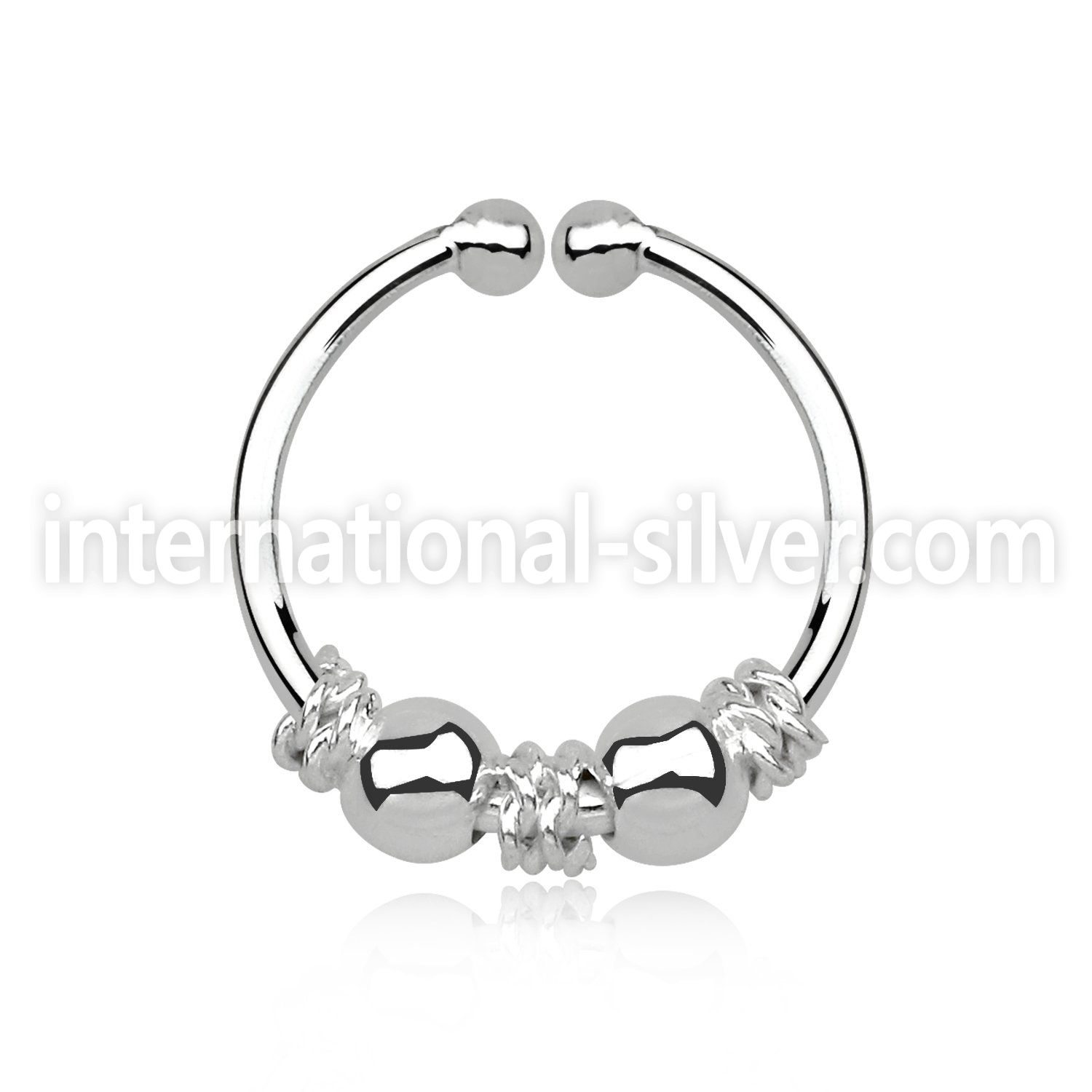 agsep12f fake illusion body jewelry silver 925 septum