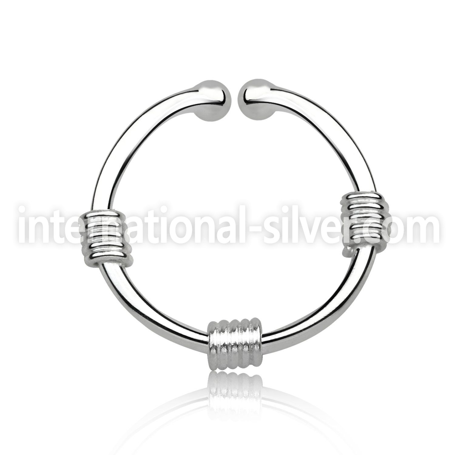 agsep12h fake illusion body jewelry silver 925 septum