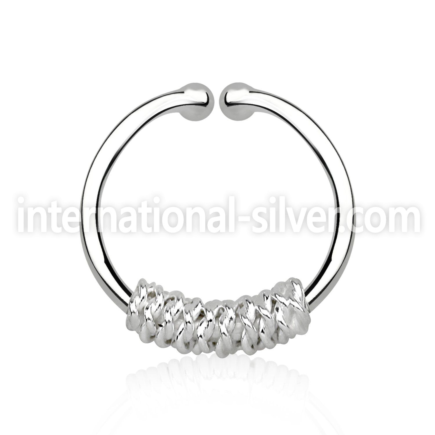 agsep12i fake illusion body jewelry silver 925 septum
