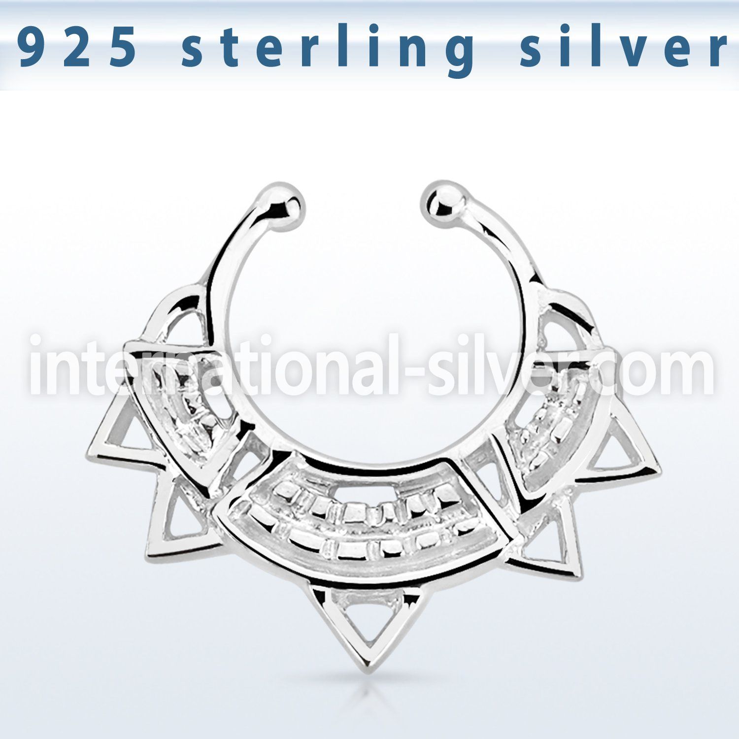 agsepd10 fake illusion body jewelry silver 925 septum