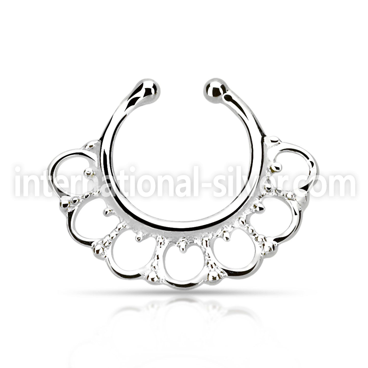 agsepd8 fake illusion body jewelry silver 925 septum