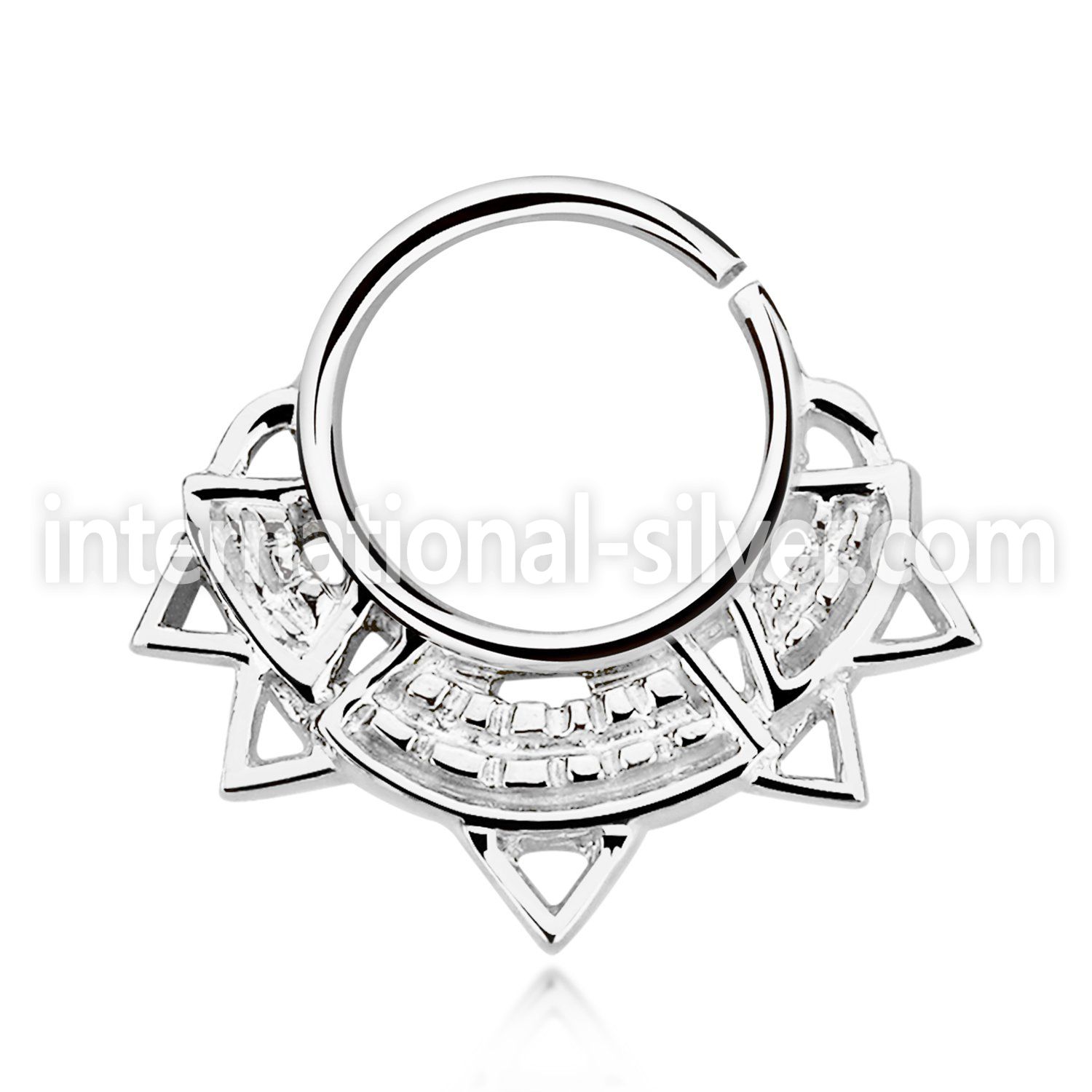 agsepv10 seamless segment rings silver 925 septum