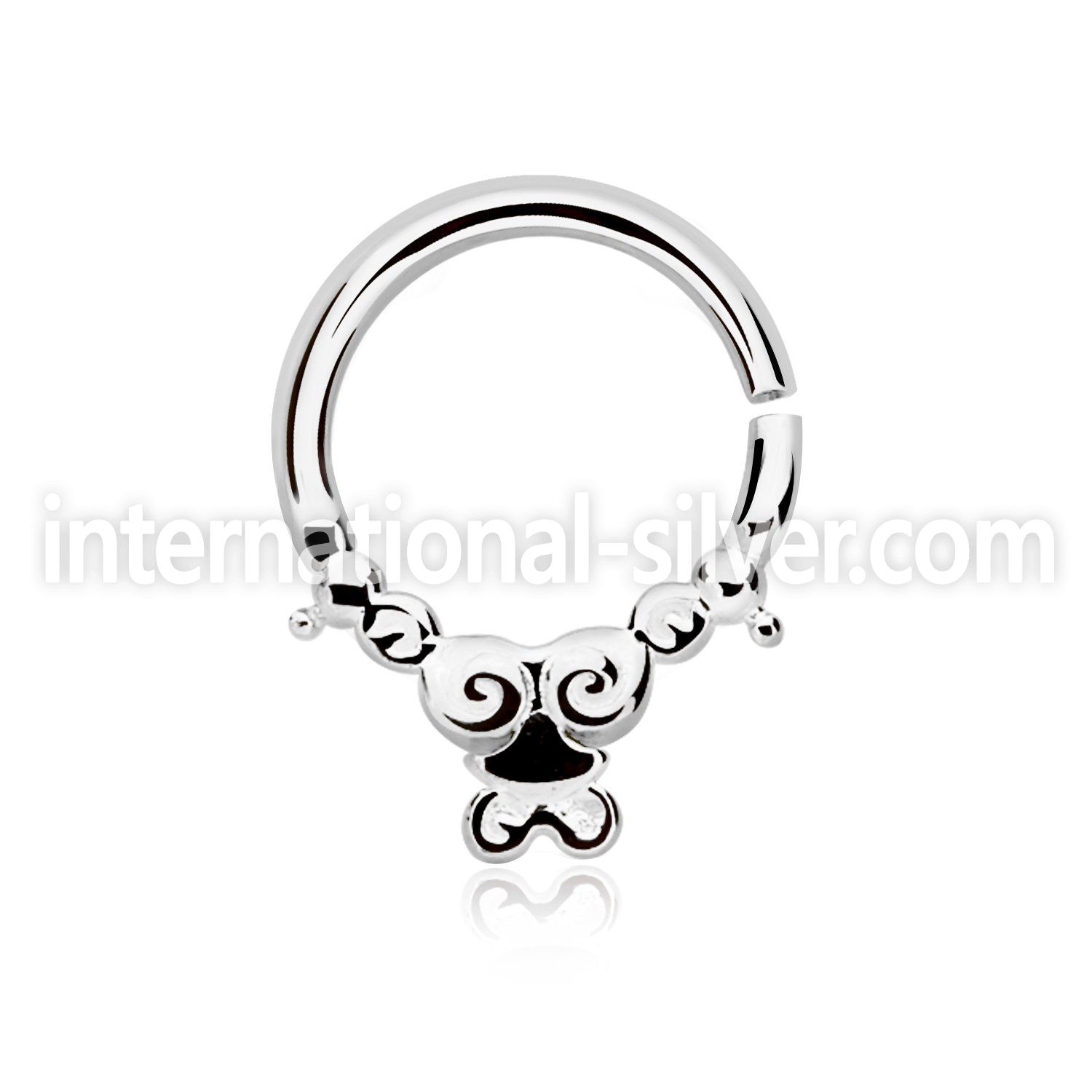 agsepv2 seamless segment rings silver 925 septum