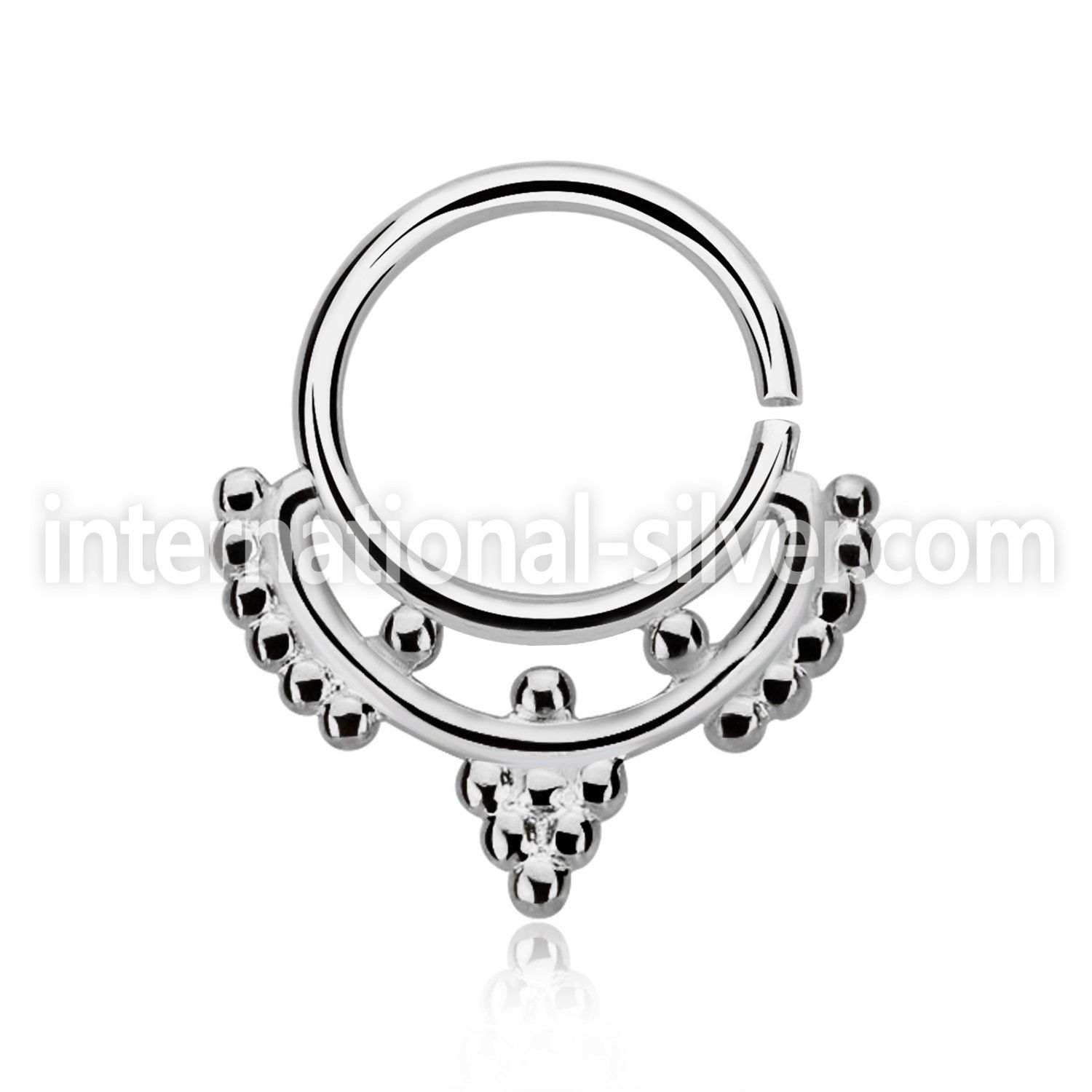 agsepv4 seamless segment rings silver 925 septum