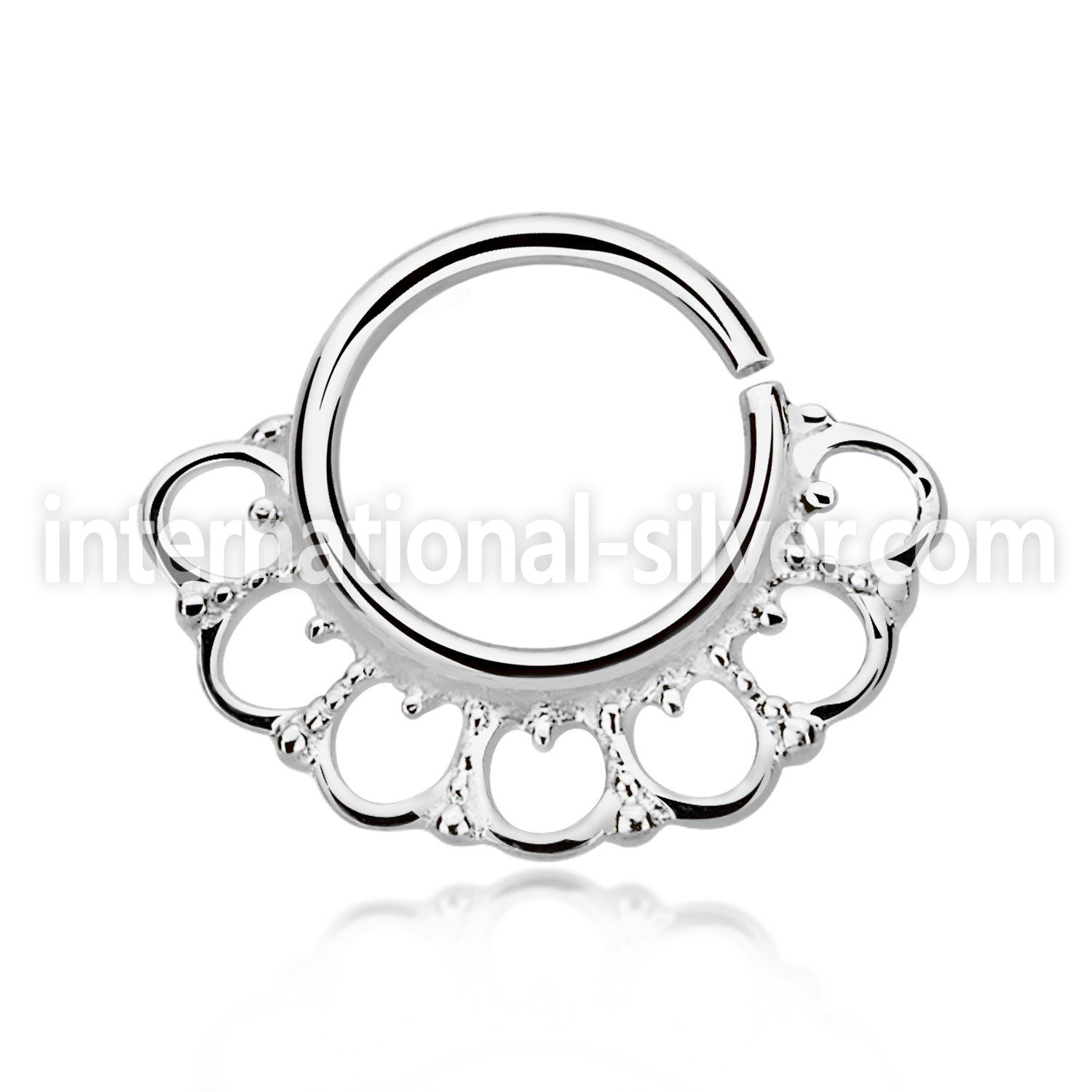 agsepv8 seamless segment rings silver 925 septum