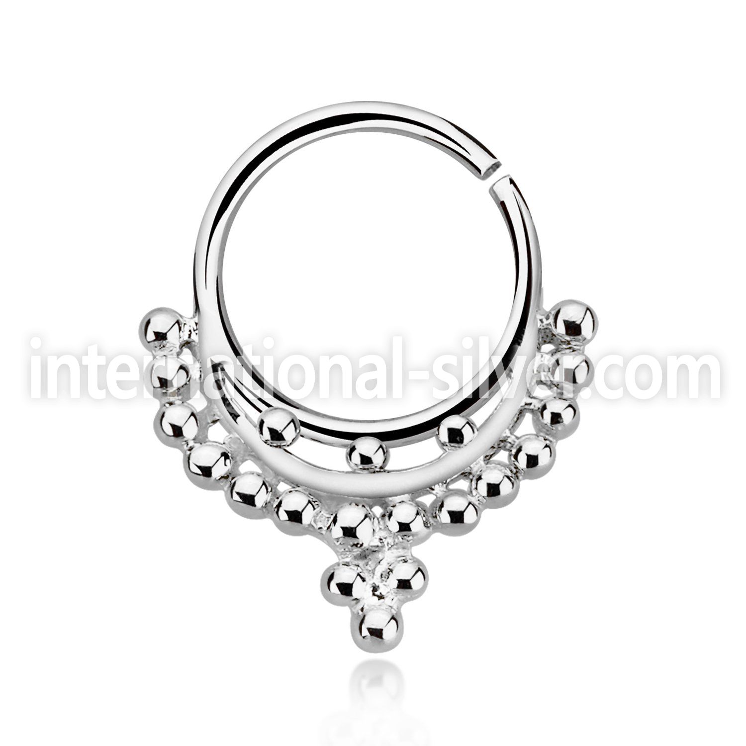 agsepv9 seamless segment rings silver 925 septum