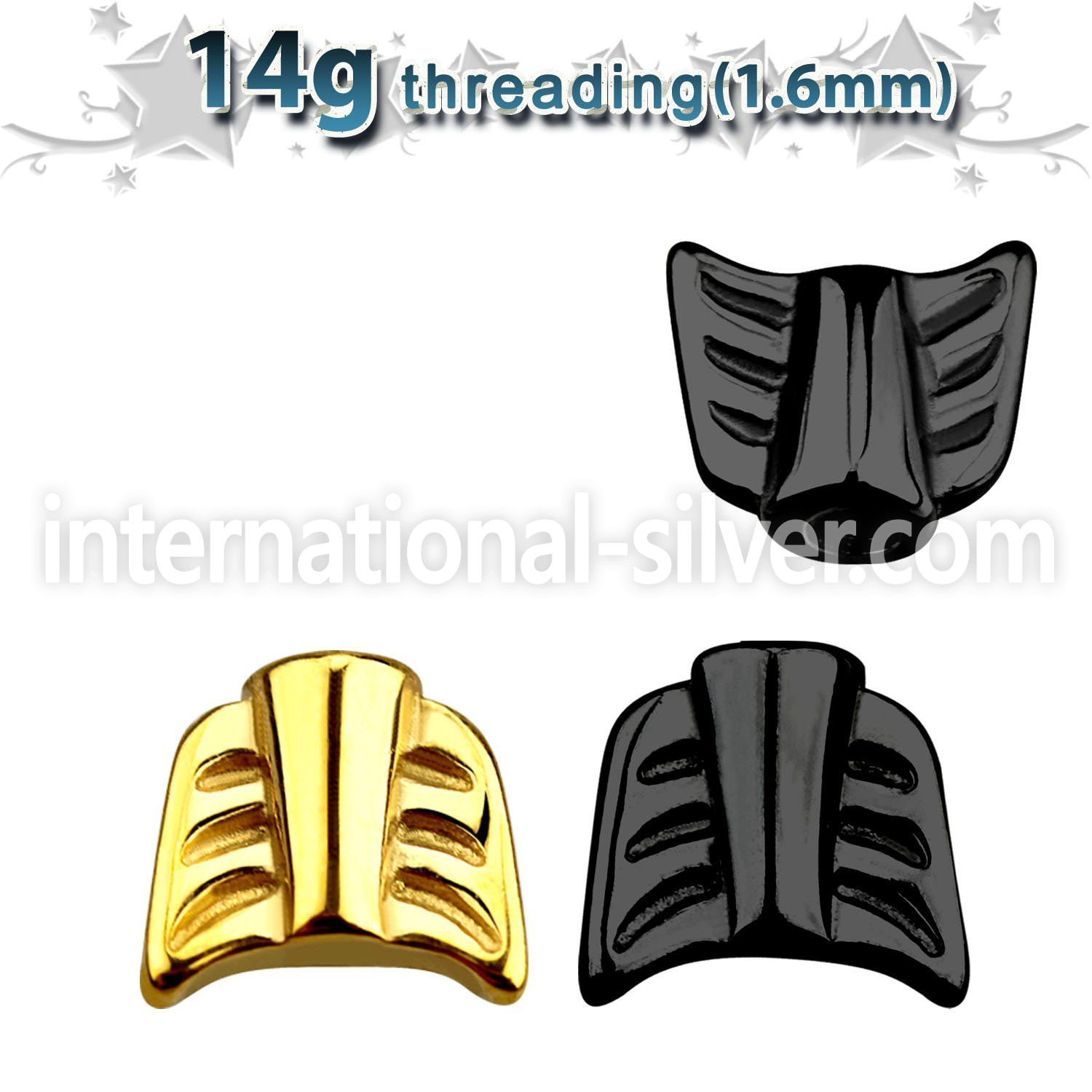 awt14 loose body jewelry parts anodized surgical steel 316l belly button