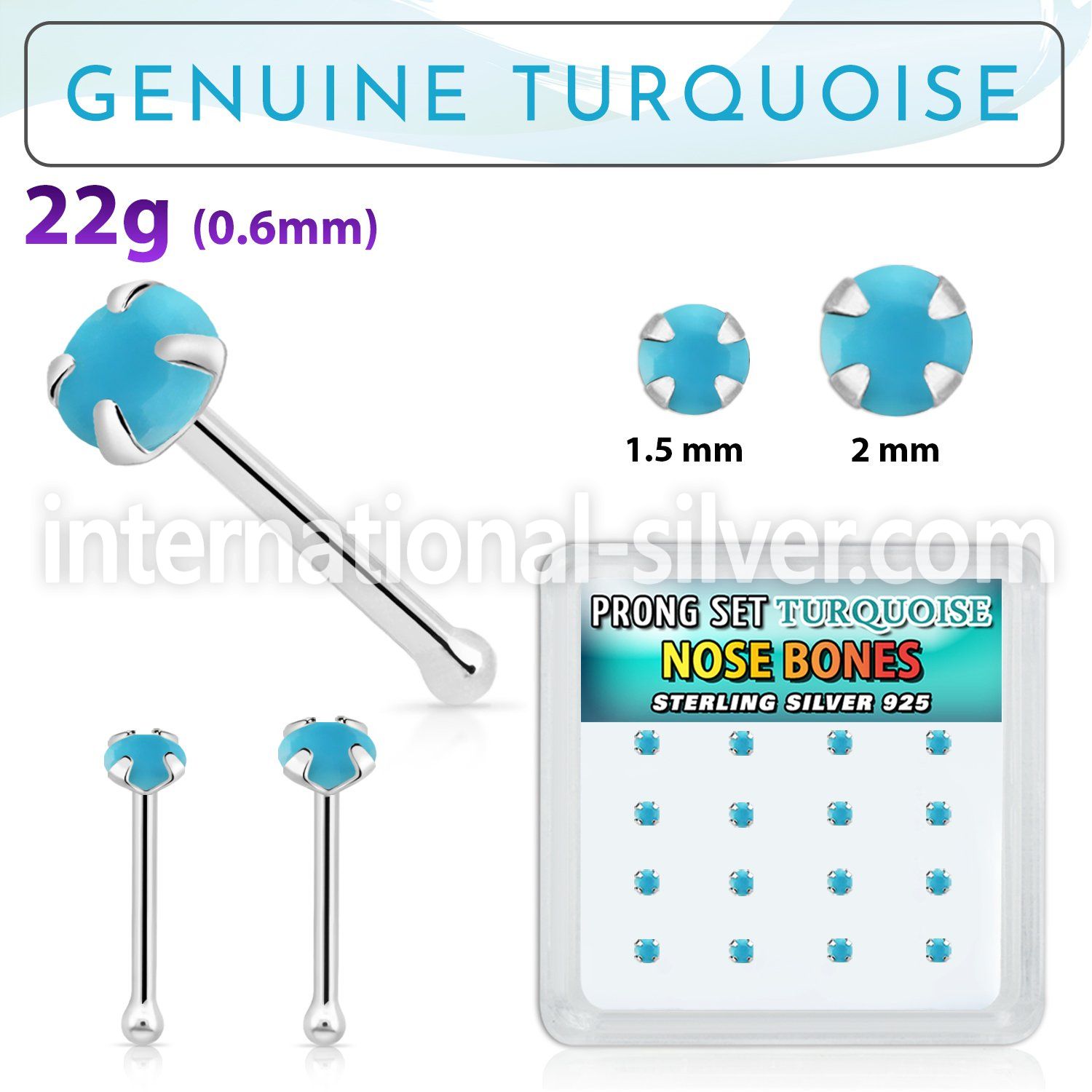 b16pge7 nose bone silver 925 nose