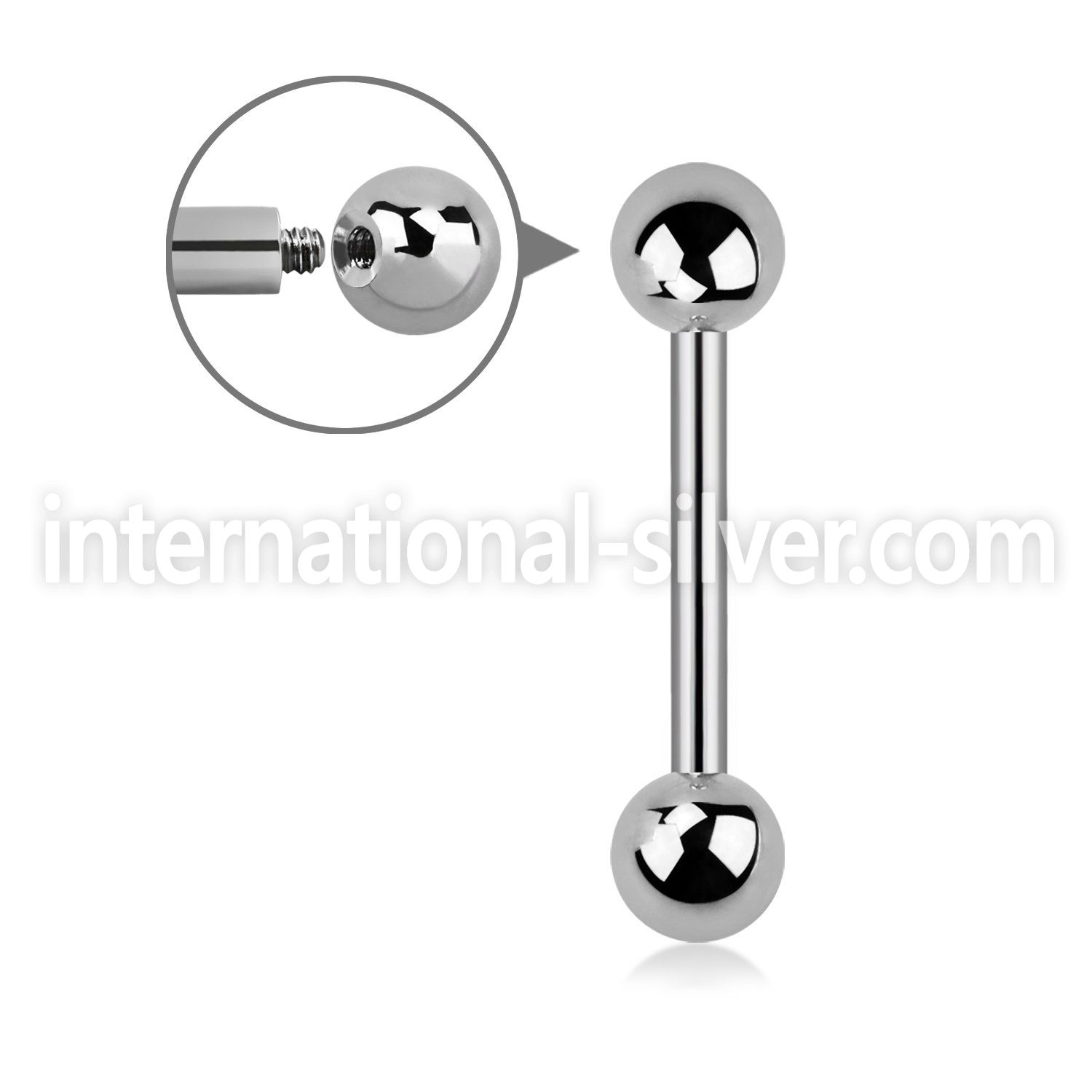 bb12 straight barbells surgical steel 316l tongue