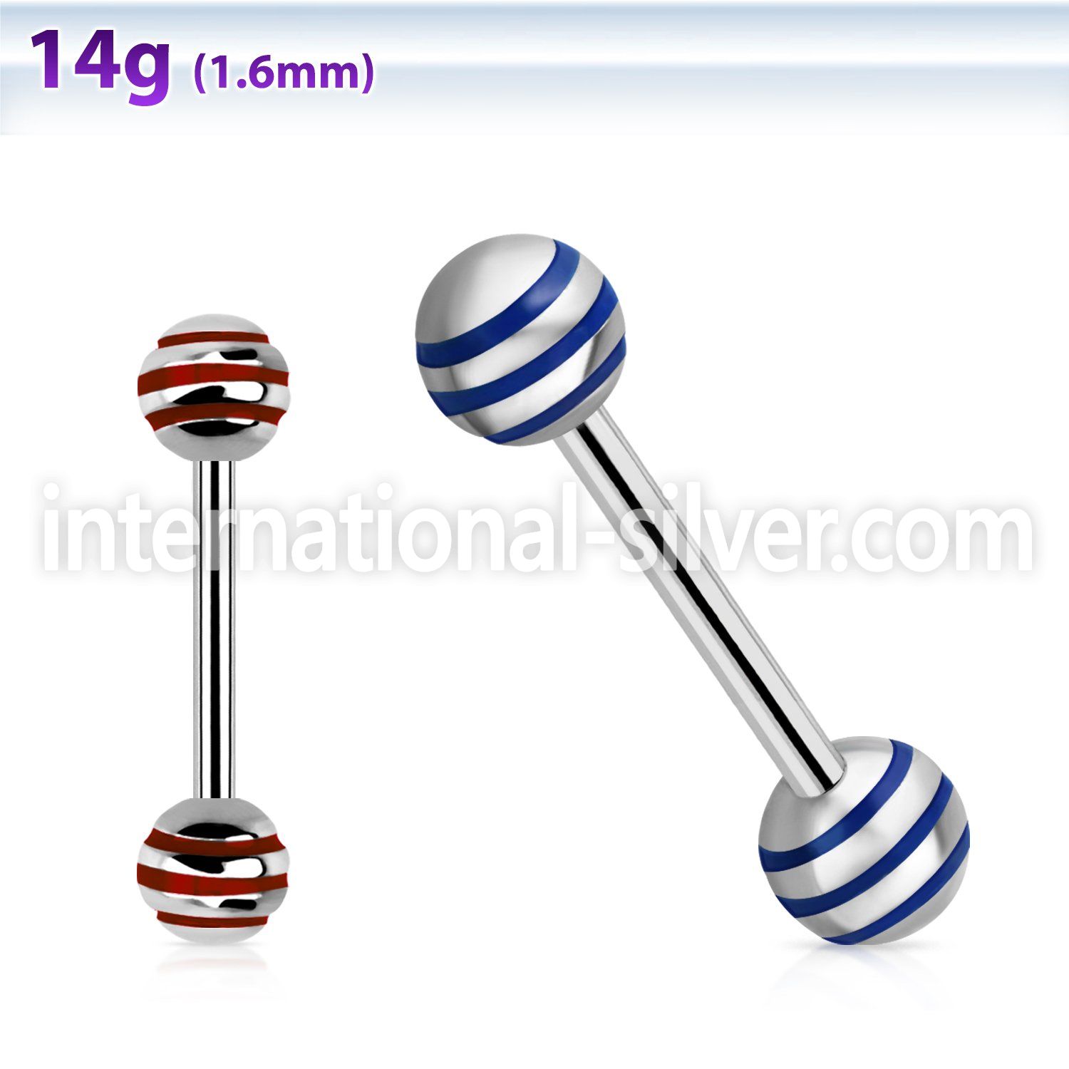 bbby straight barbells surgical steel 316l tongue