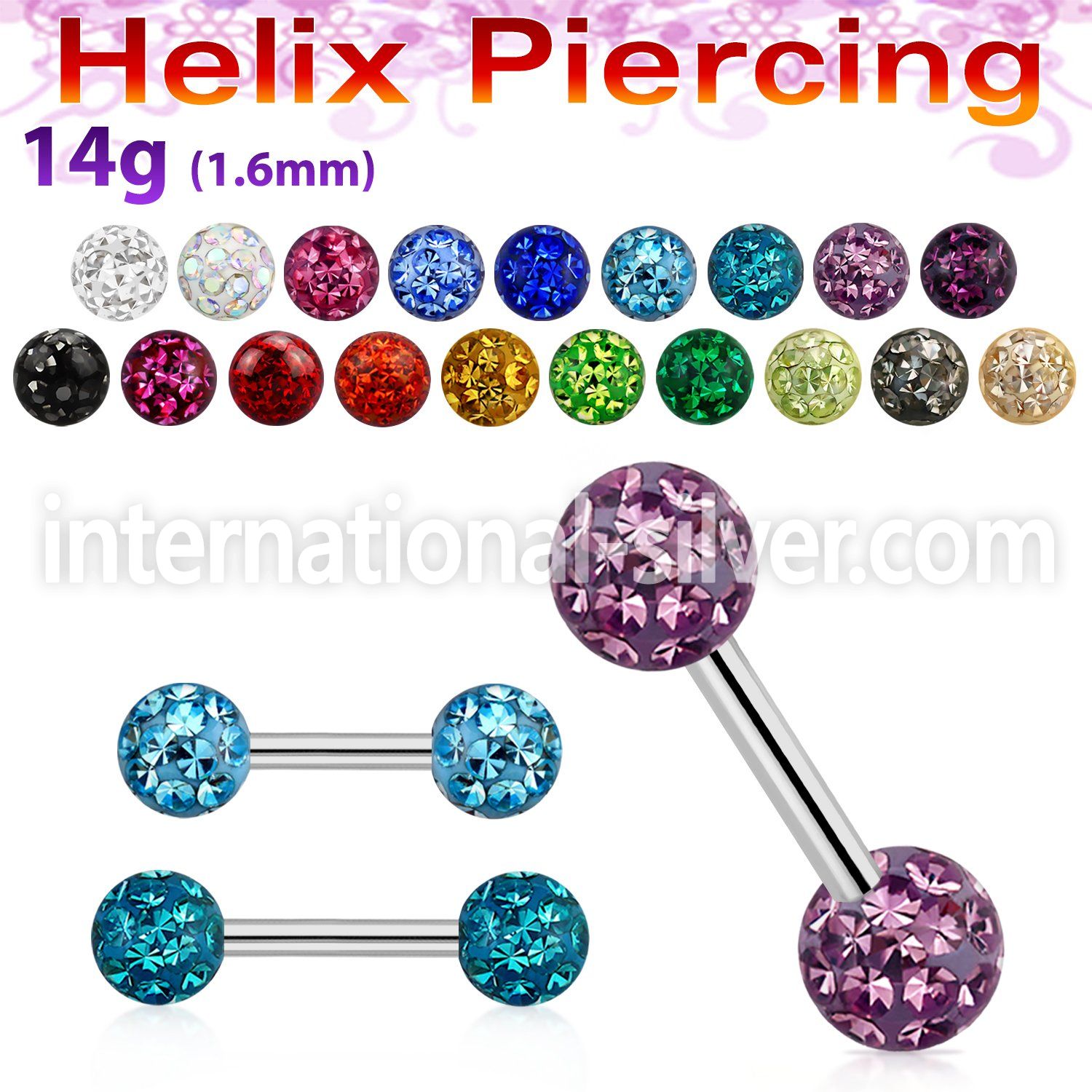 bber25 straight barbells surgical steel 316l eyebrow