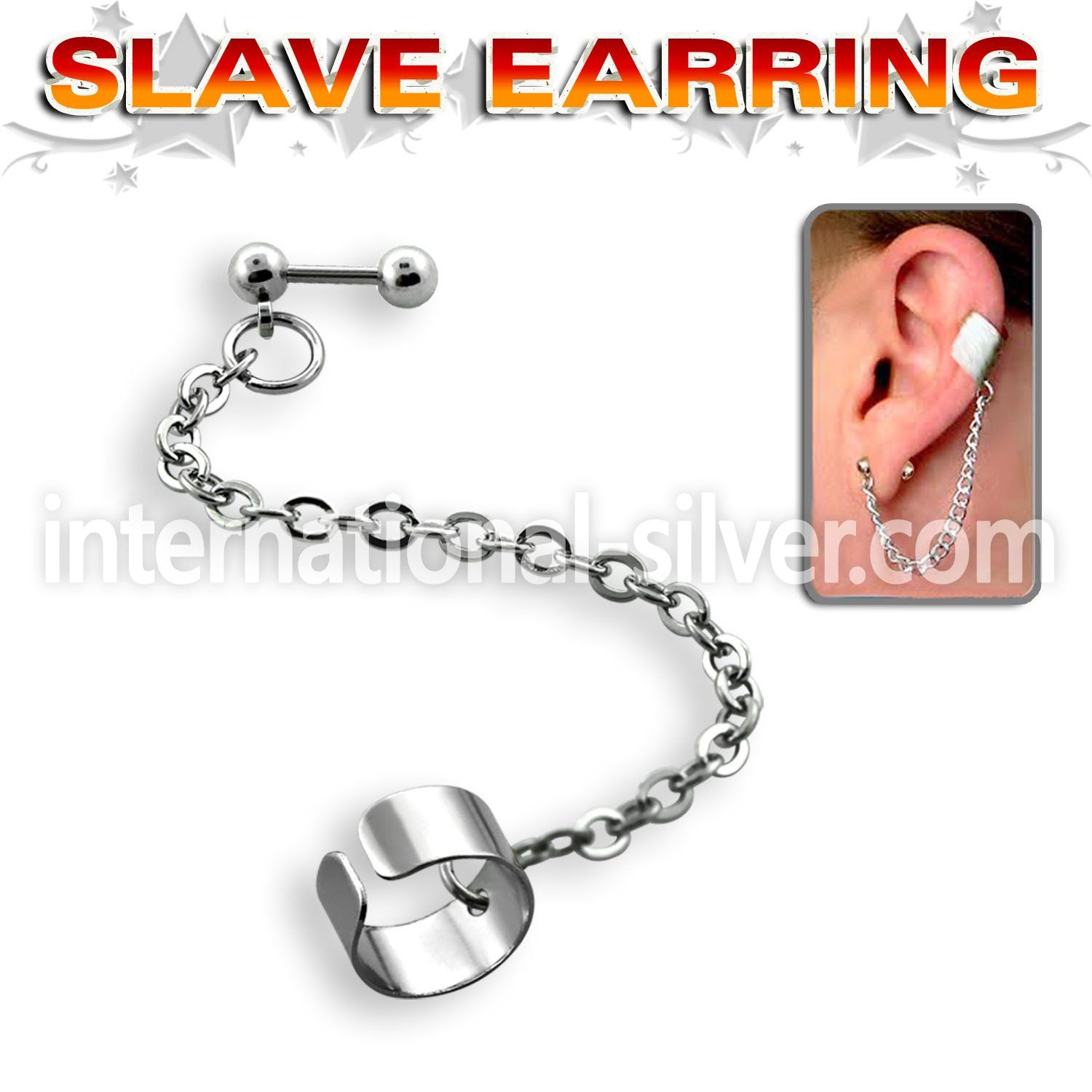 bber26 316l steel barbell with ball connected to helix clip