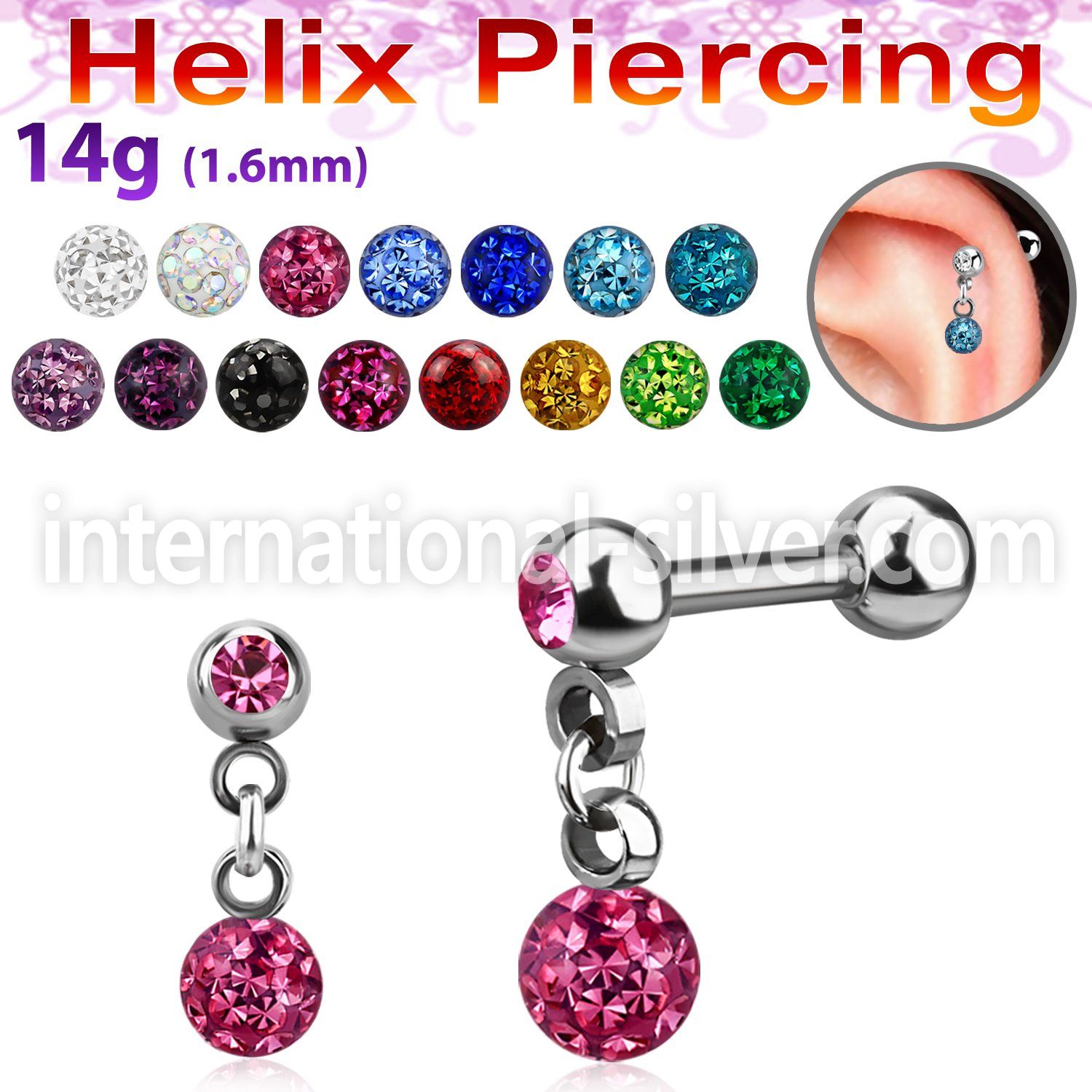 bber43b straight barbells surgical steel 316l eyebrow