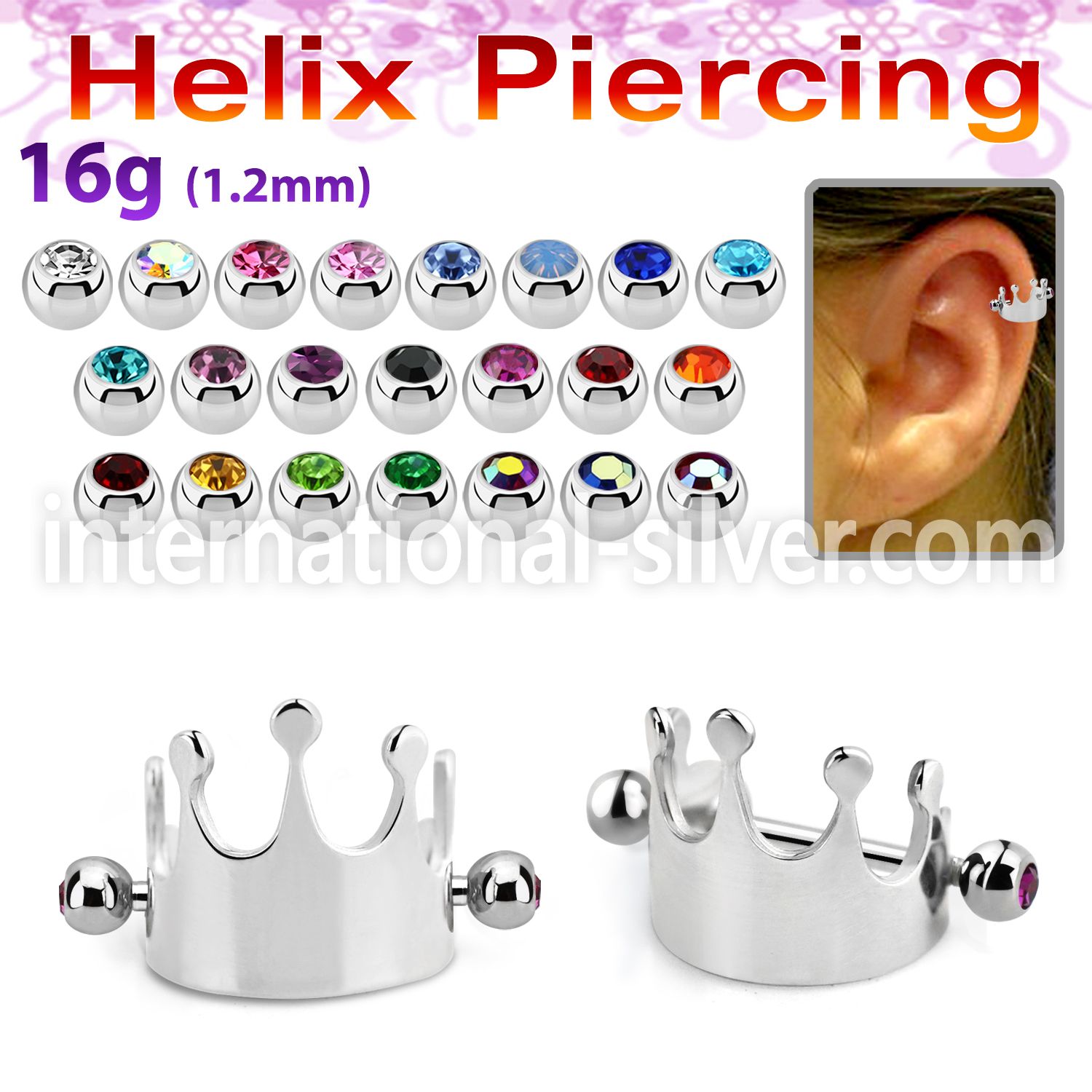 bber67 straight barbells surgical steel 316l helix