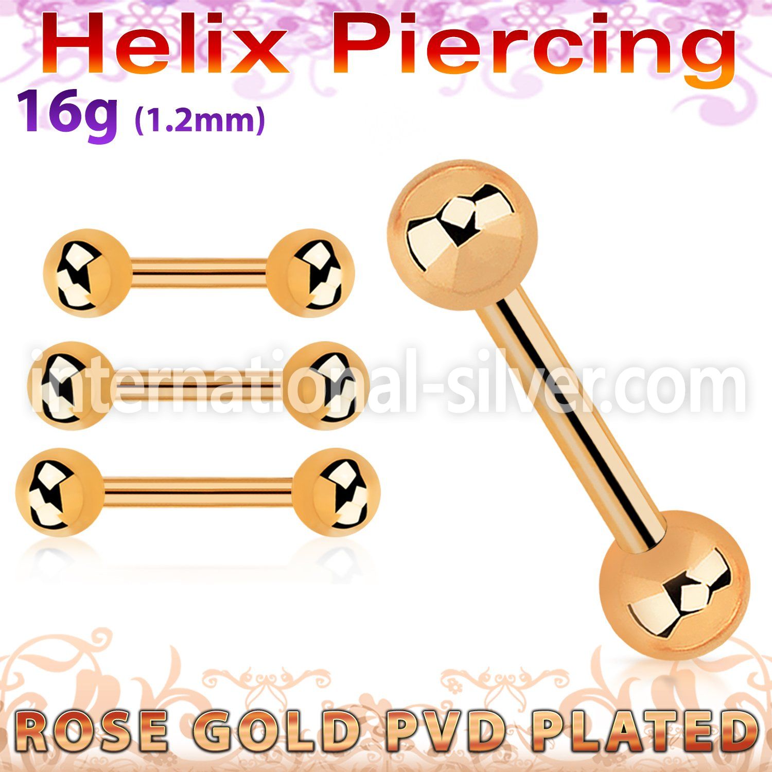 bbertt20 straight barbells anodized surgical steel 316l helix