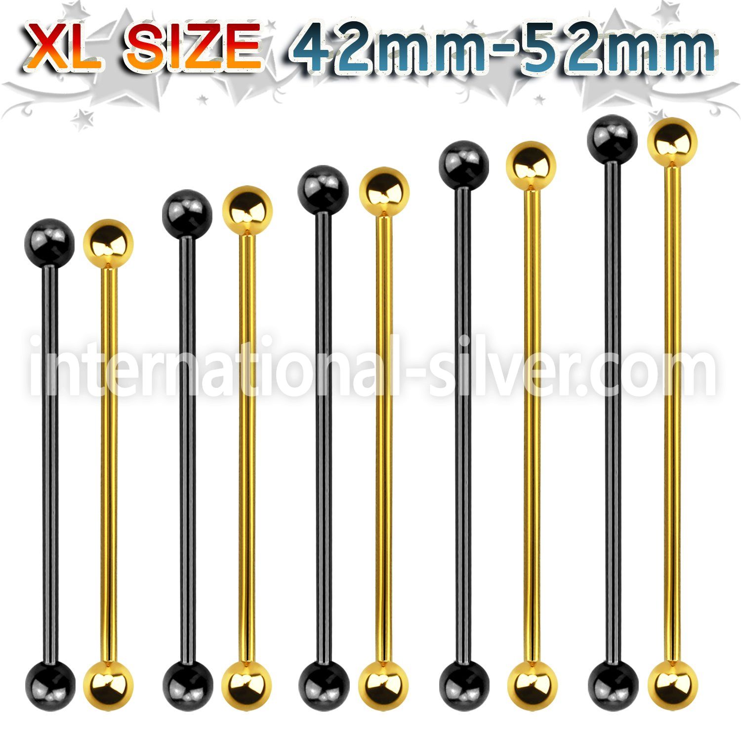 bbitbxl straight barbells anodized surgical steel 316l 