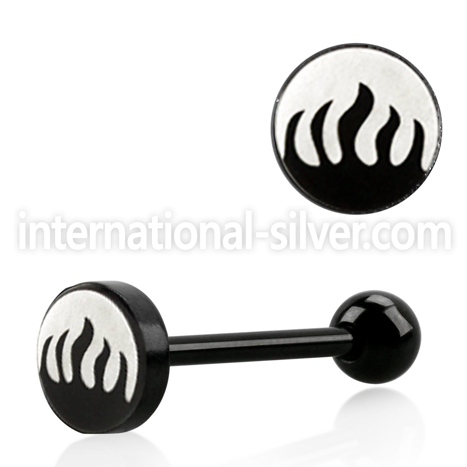 bbls4 straight barbells anodized surgical steel 316l tongue