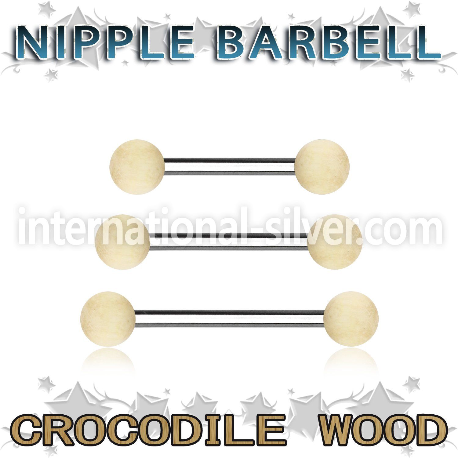 bbnpcr5 straight barbells organic body jewelry nipple