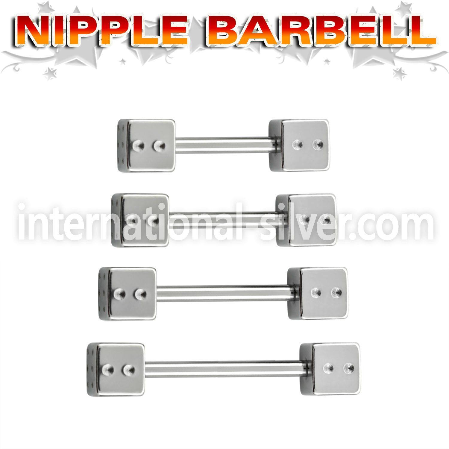 bbnpsdi5 straight barbells surgical steel 316l nipple