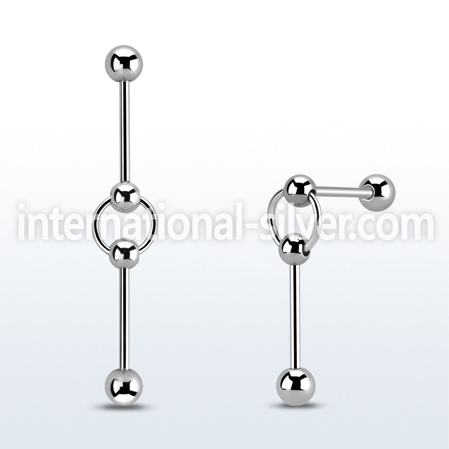 bbsl1d surgical steel industrial barbell 6mm balls