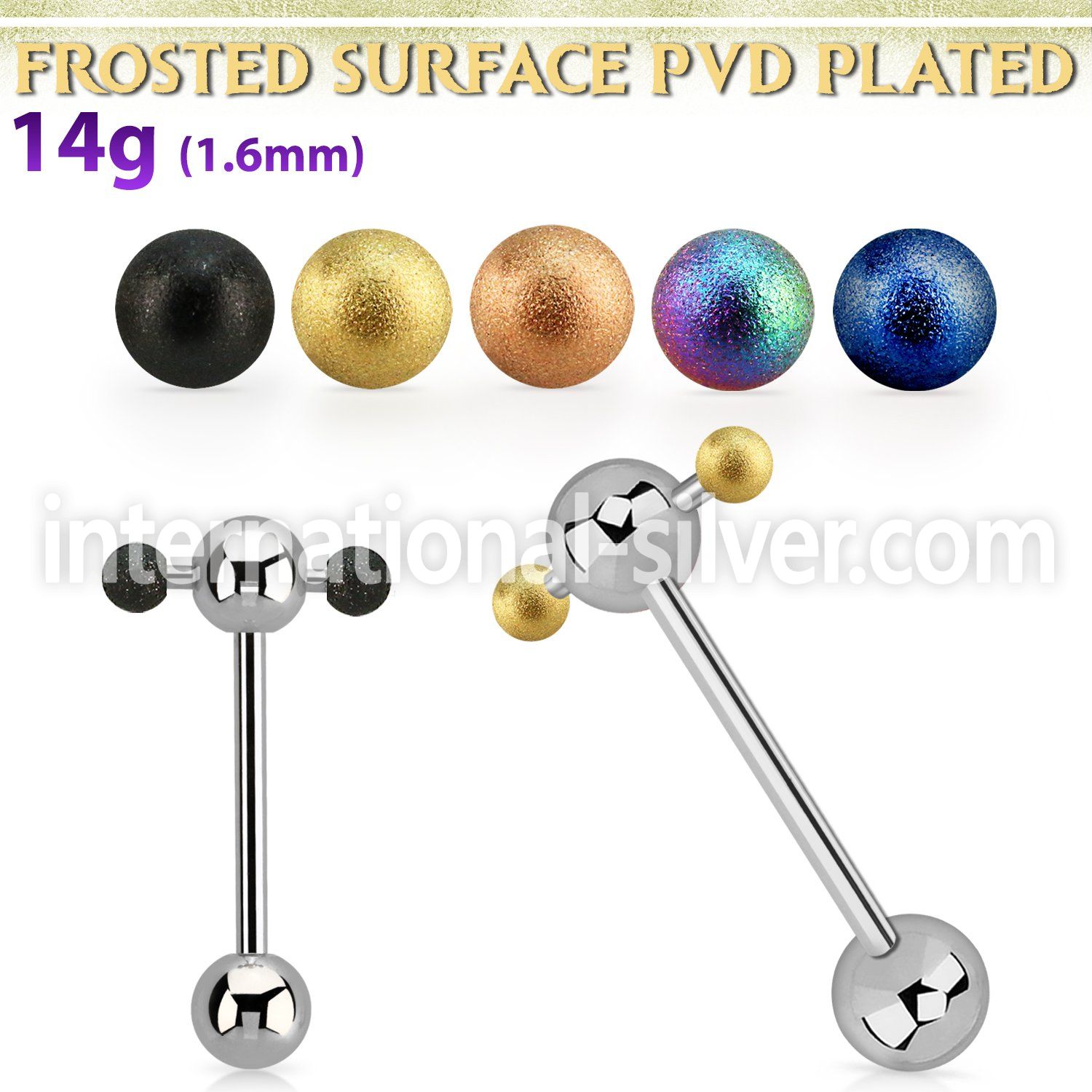 bbspnfot straight barbells surgical steel 316l tongue
