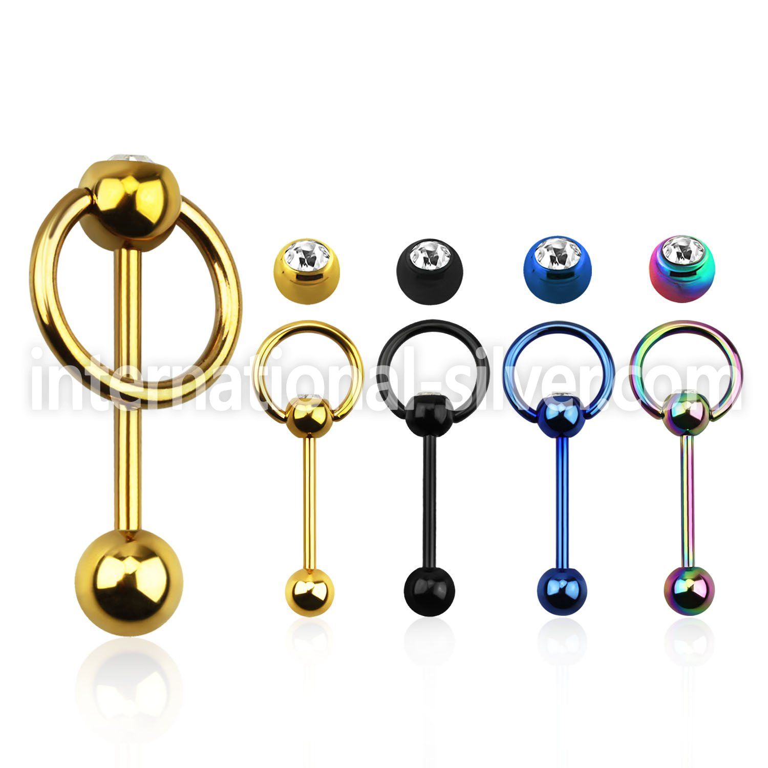 bbtcsl straight barbells anodized surgical steel 316l tongue