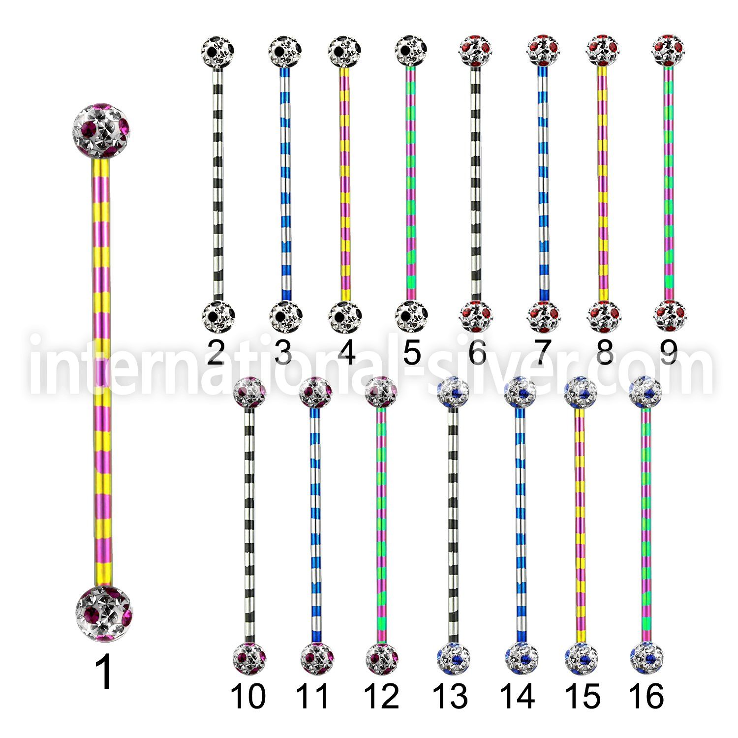 bbtrfr5a straight barbells anodized surgical steel 316l tongue