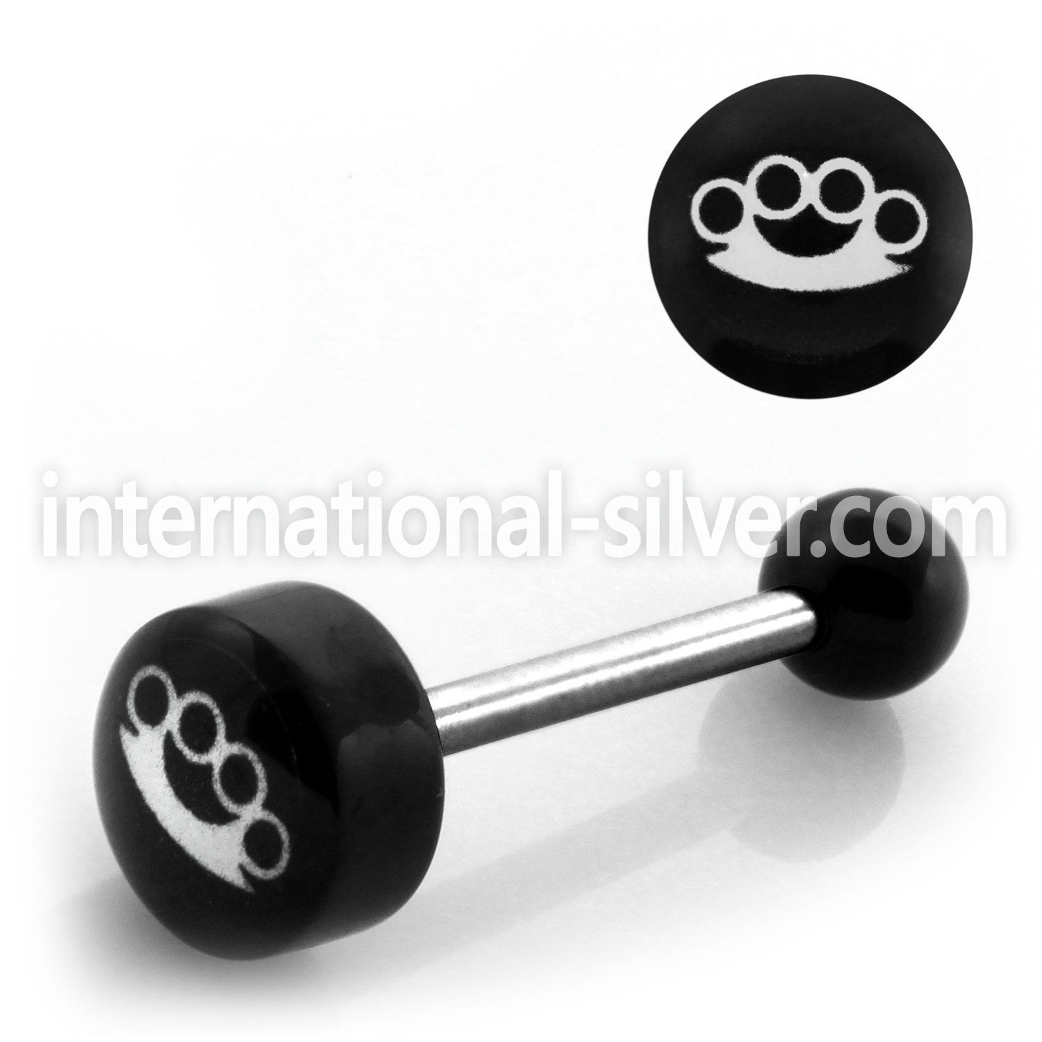 bbvg7 straight barbells surgical steel 316l with acrylic parts tongue