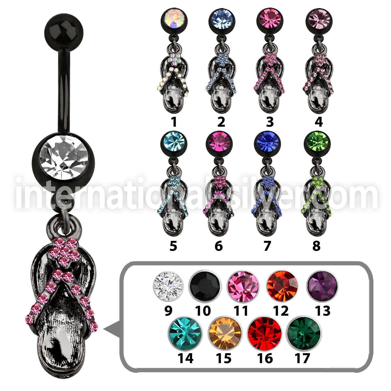 bcdsd5 belly rings anodized surgical steel 316l belly button