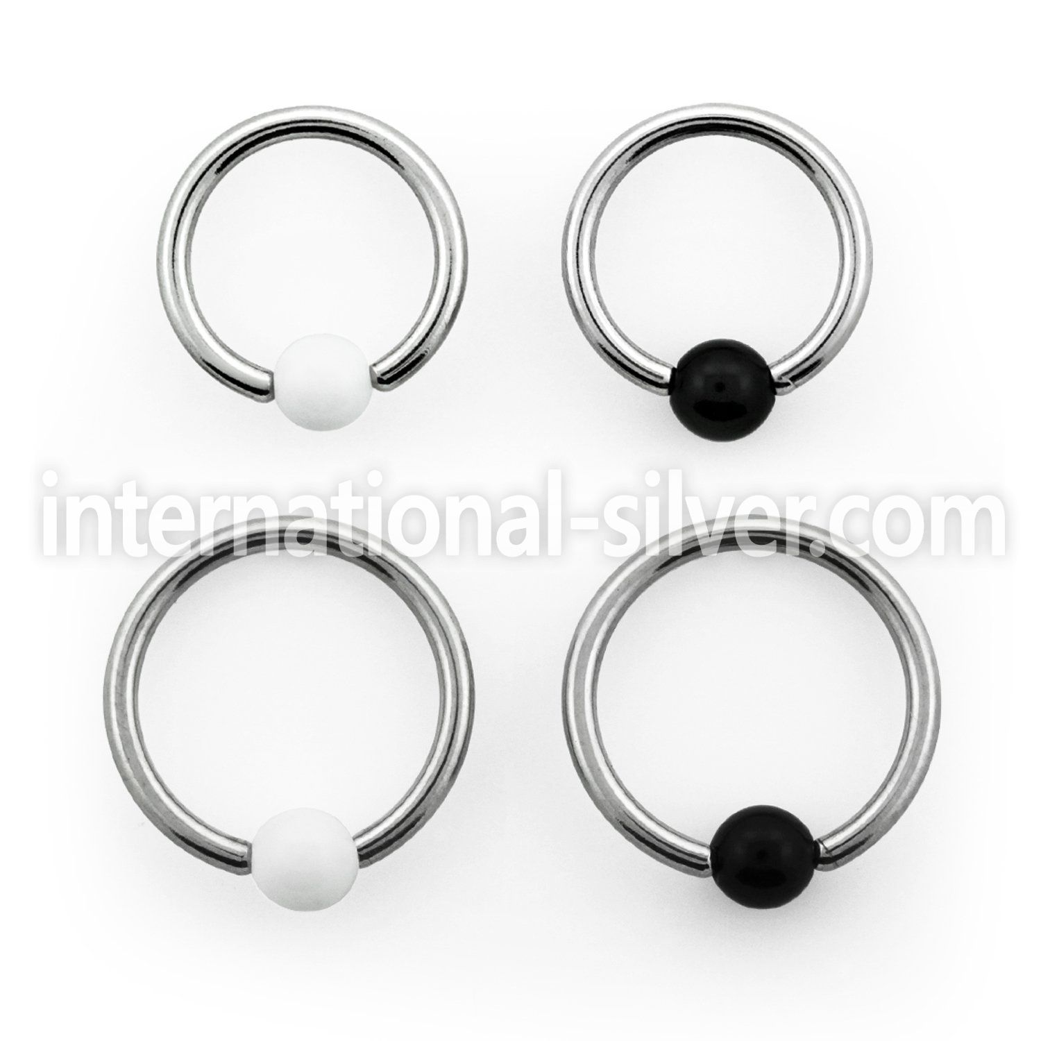 bceaa3 hoops captive rings surgical steel 316l with acrylic parts nose