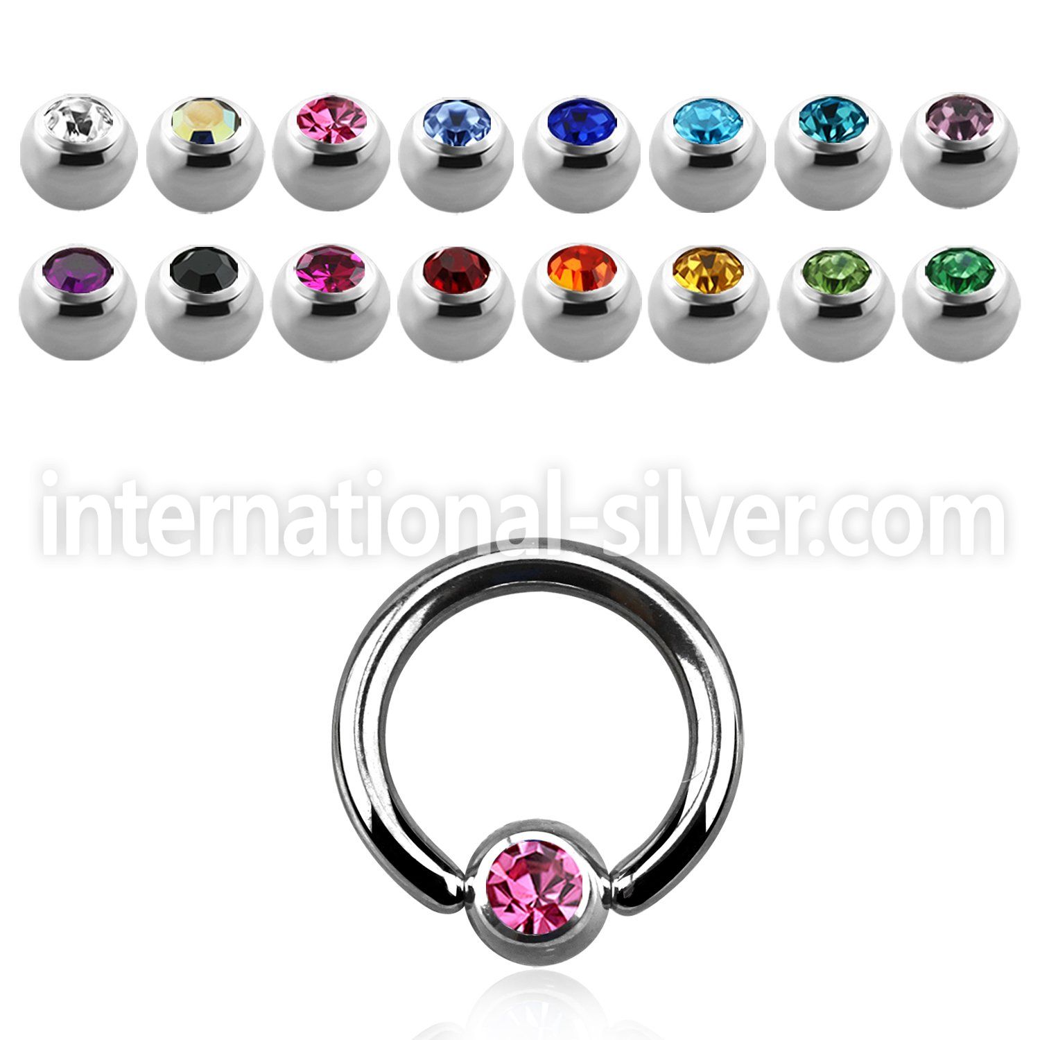 bcec4 hoops captive rings surgical steel 316l nose