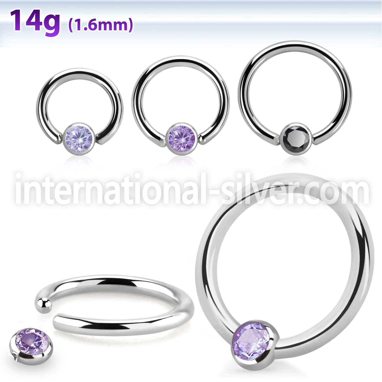 bcr14z3 surgical steel ball closure rings ear othersear lobe ear othershelix nipple septum piercing