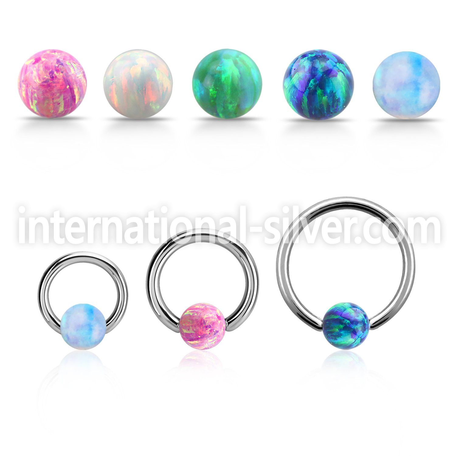bcr16o6 hoops captive rings surgical steel 316l ear lobe