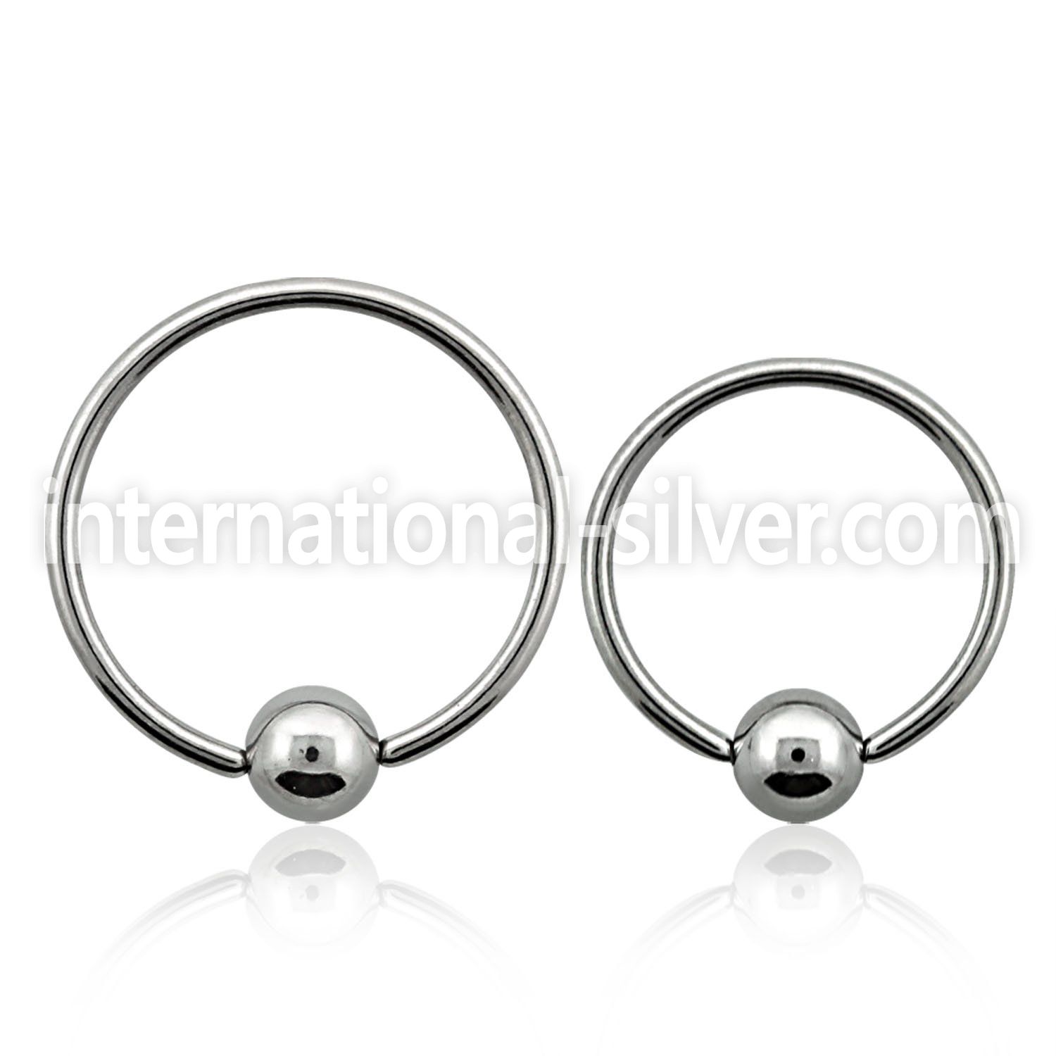 bcr20 hoops captive rings surgical steel 316l nose