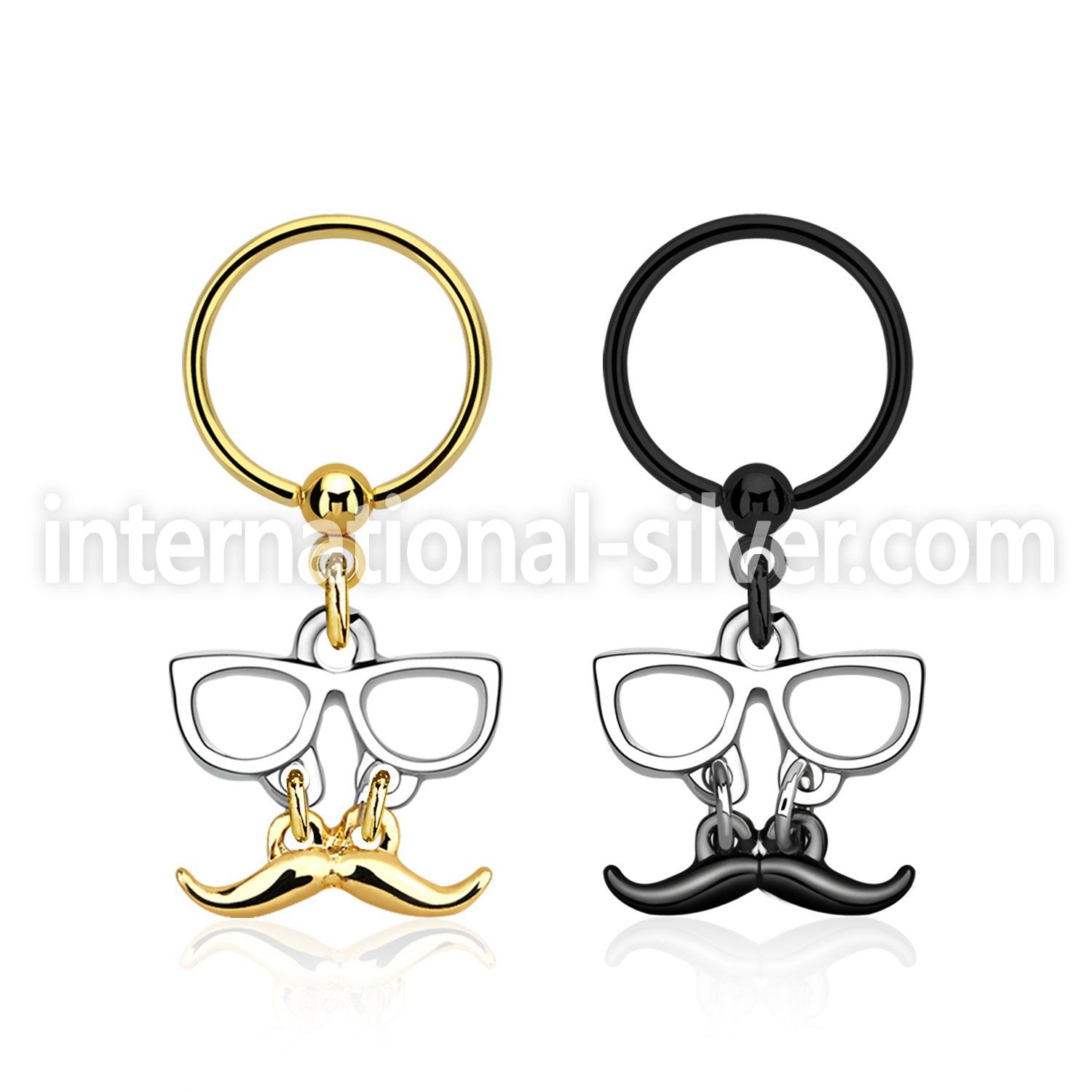 bcrts507 hoops captive rings anodized surgical steel 316l nose