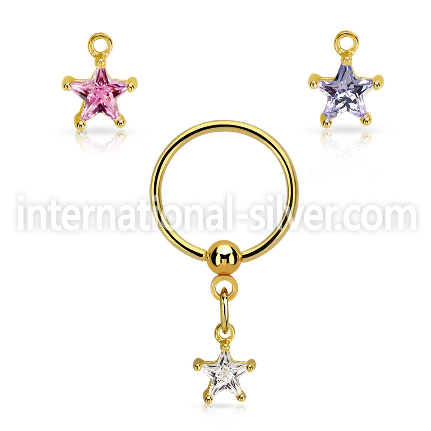 bcrtsz8 hoops captive rings anodized surgical steel 316l nose