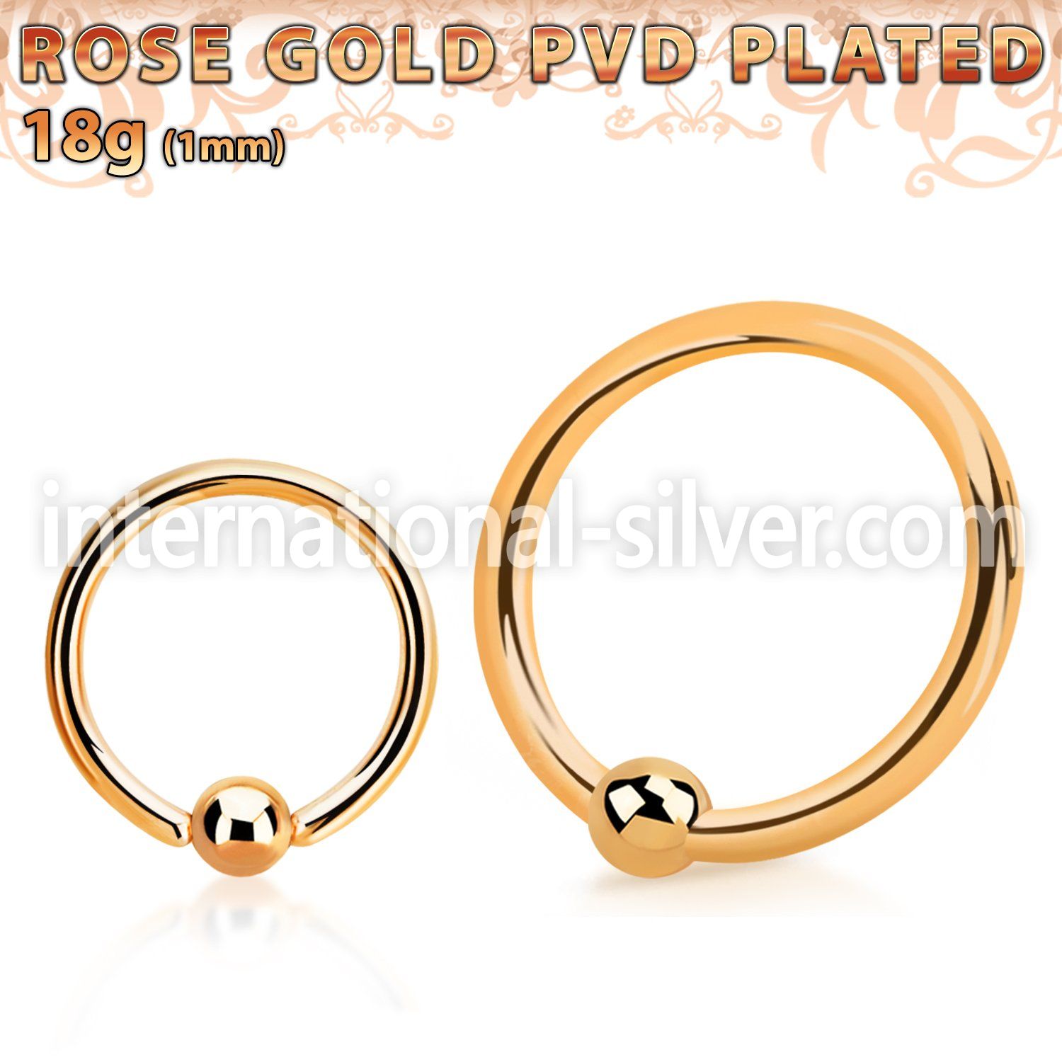 bcrtt18s hoops captive rings anodized surgical steel 316l nose