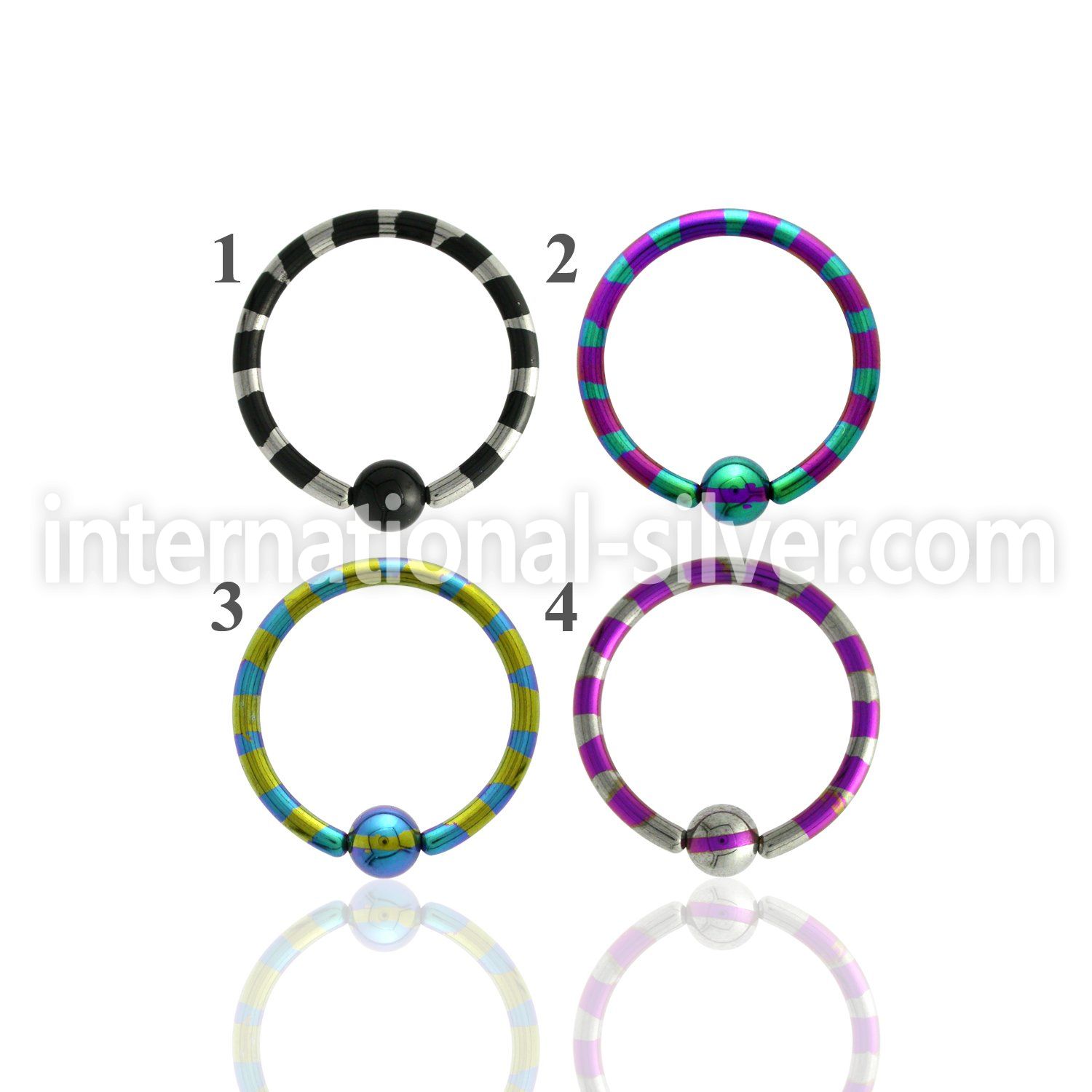 bctl14 hoops captive rings anodized surgical steel 316l eyebrow