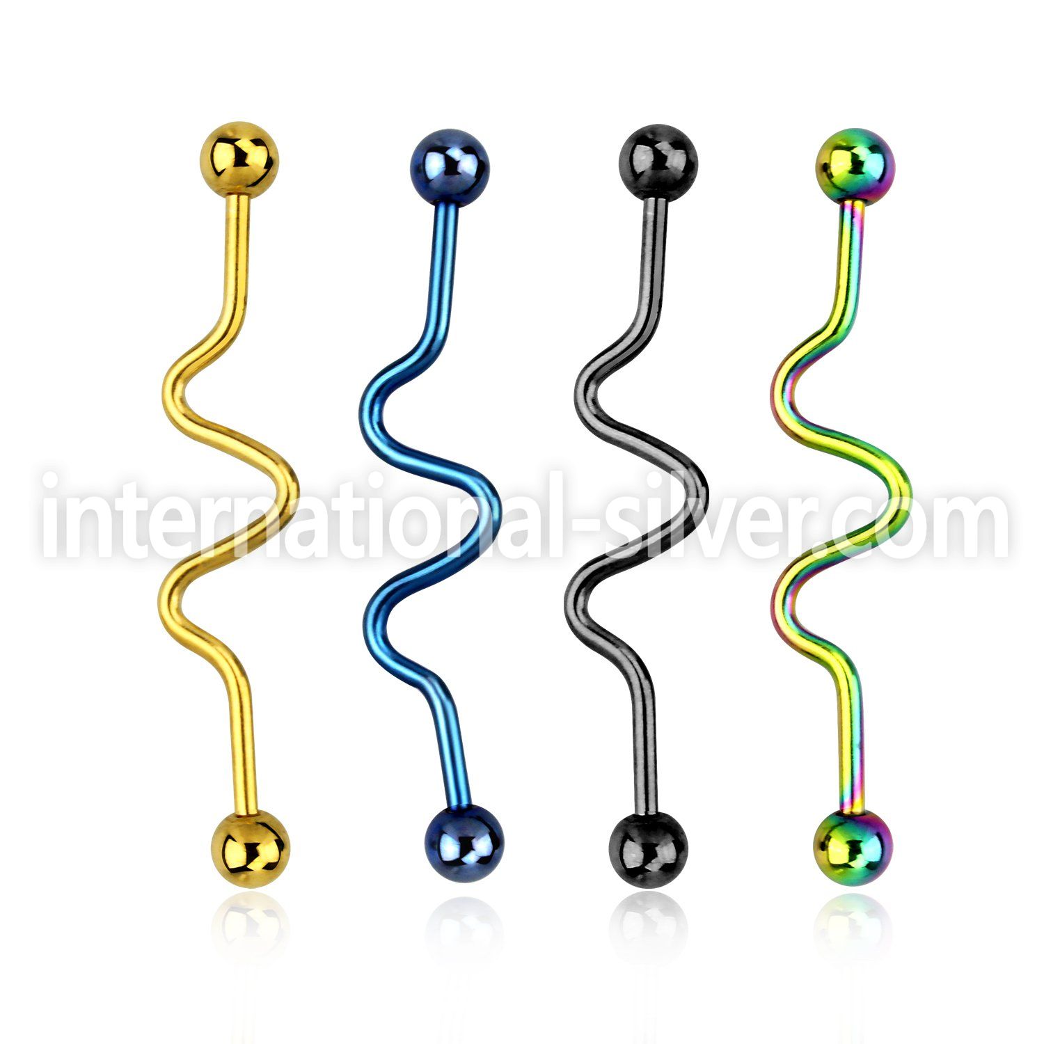 bdat14 straight barbells anodized surgical steel 316l 