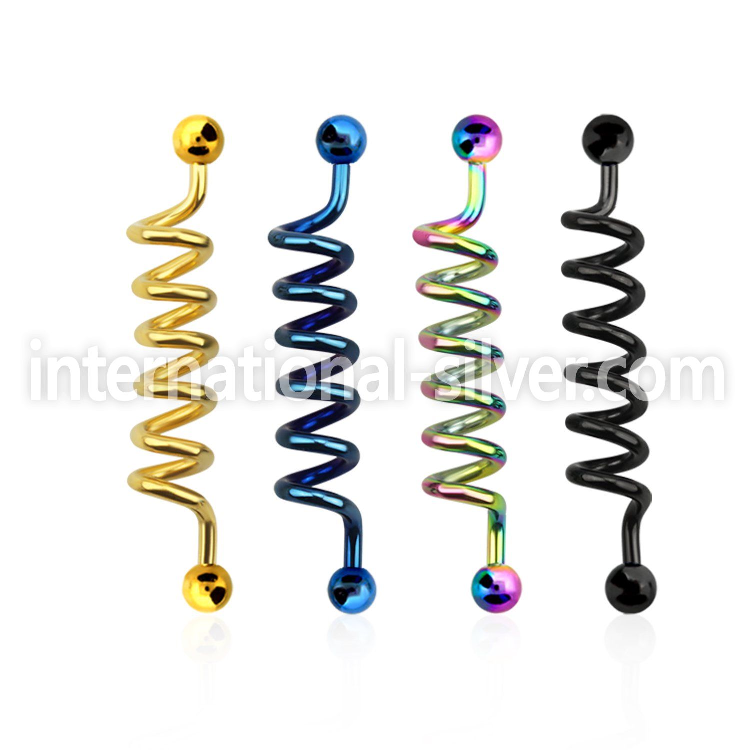 bdtd14 straight barbells anodized surgical steel 316l 