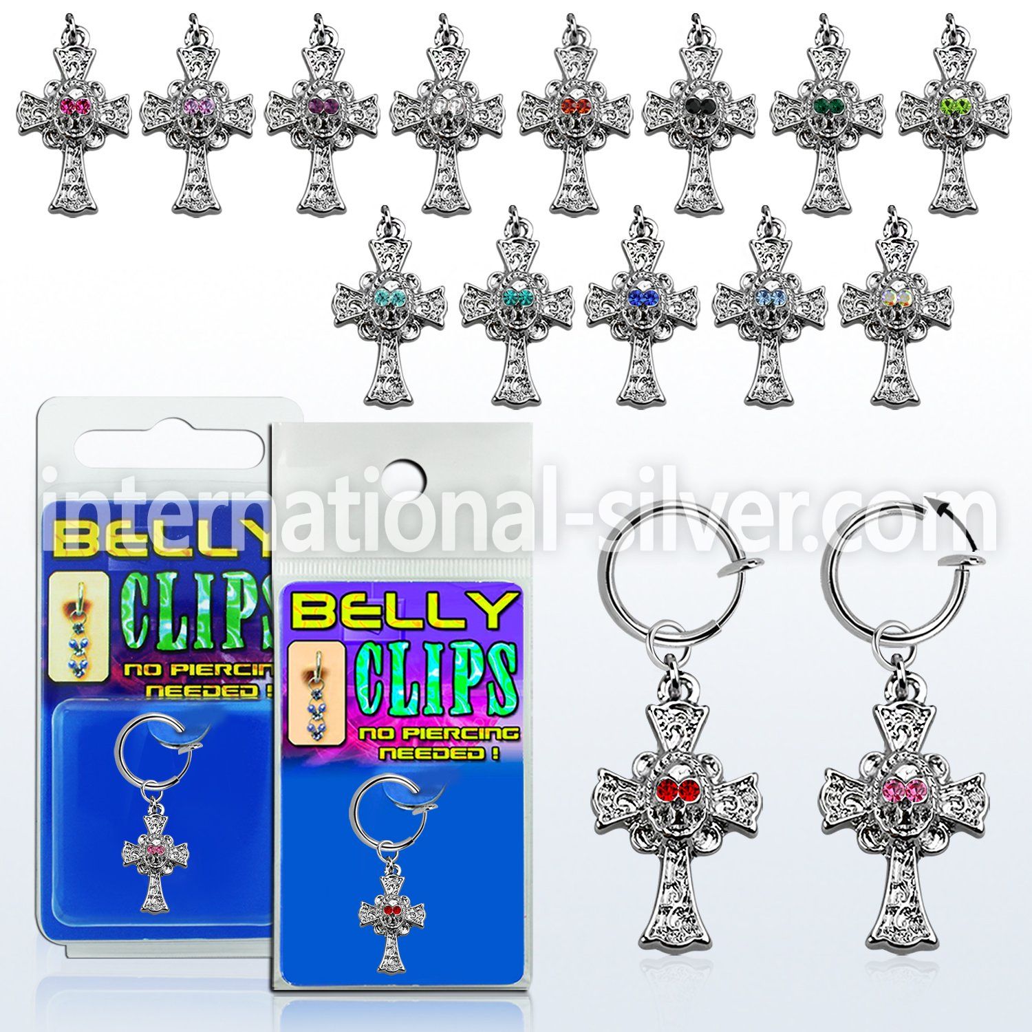 blcp694 fake illusion hoops others belly button