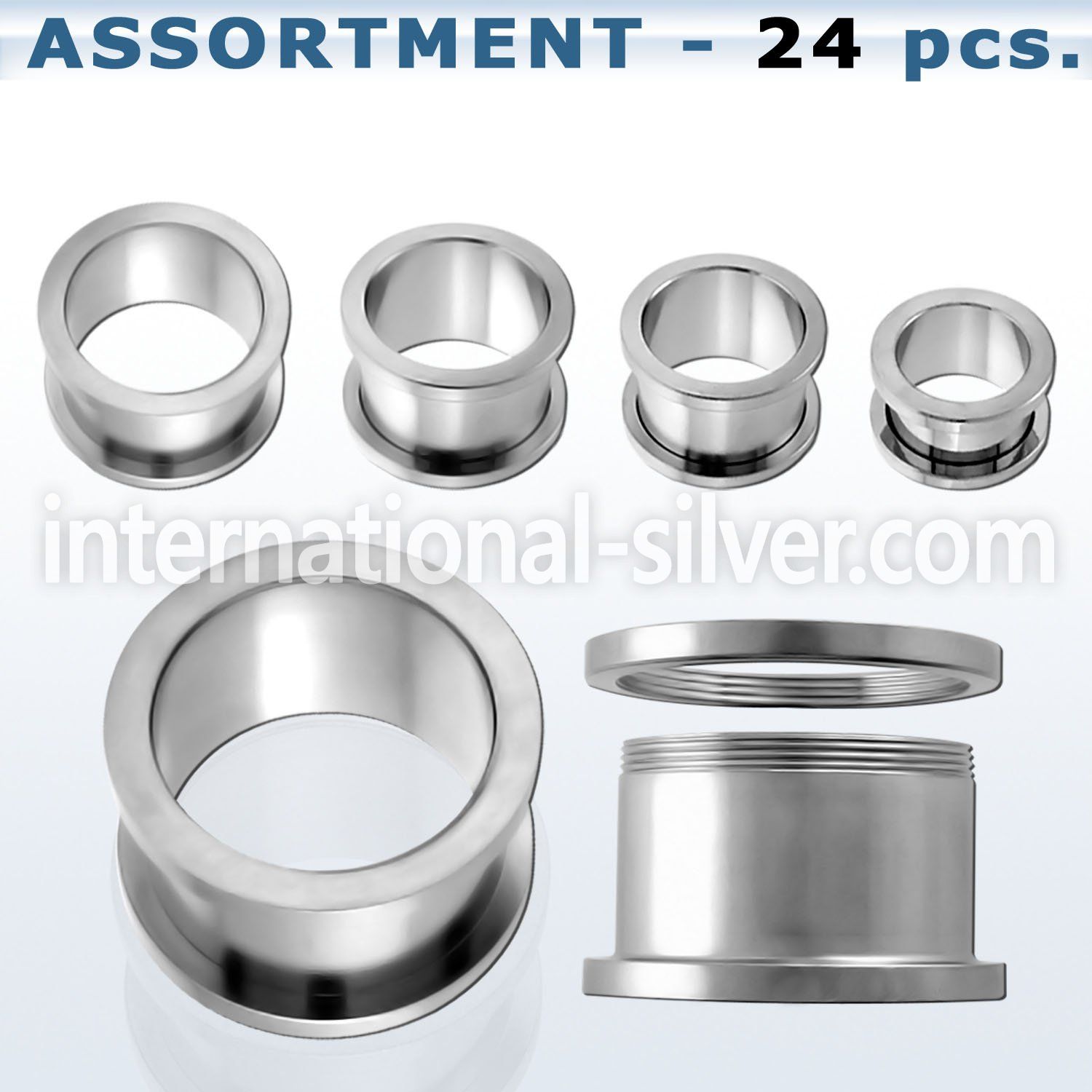 blk08 tunnels gauges surgical steel 316l ear lobe